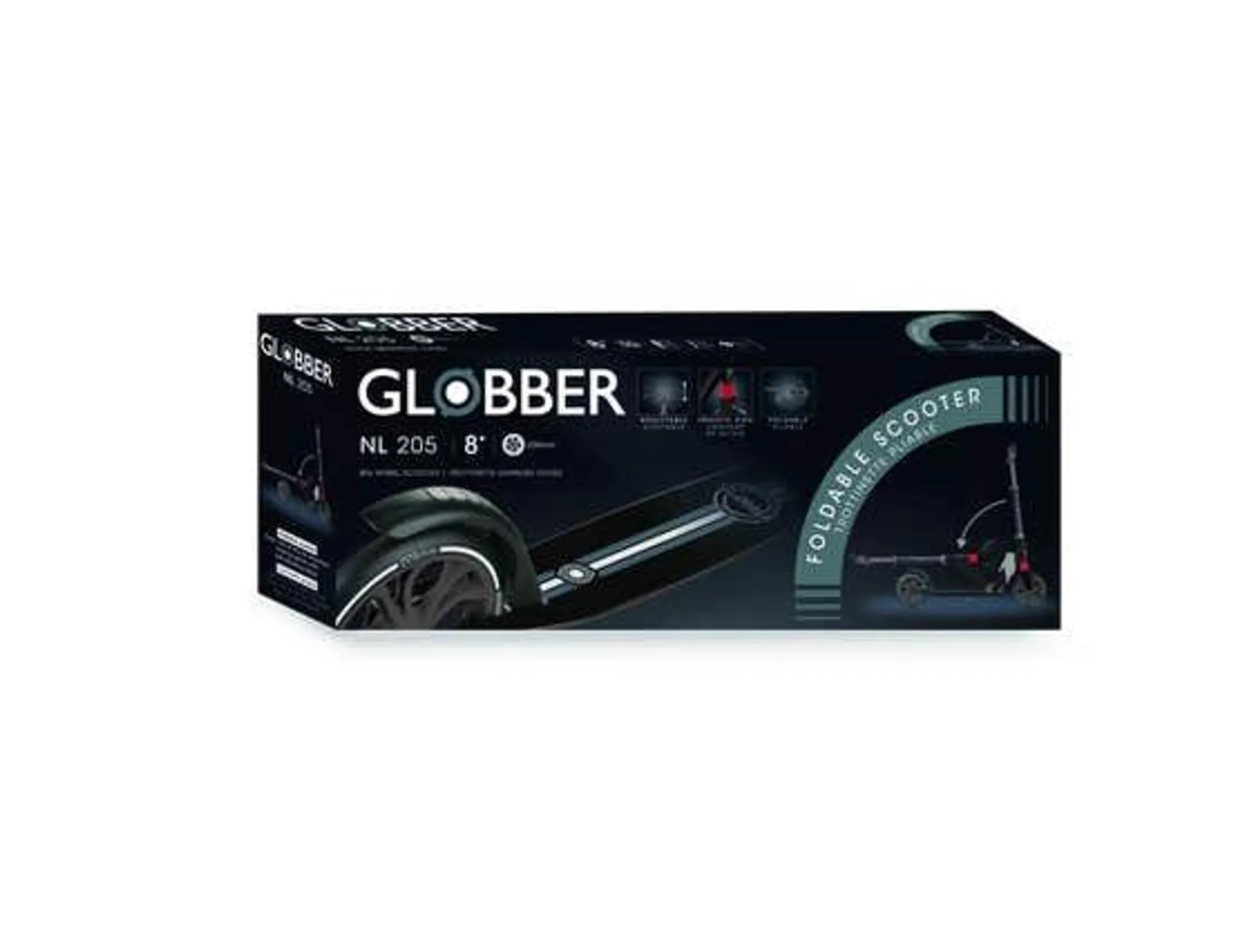 Globber NL Scooter Negro Con Gris 205mm 684-120-2