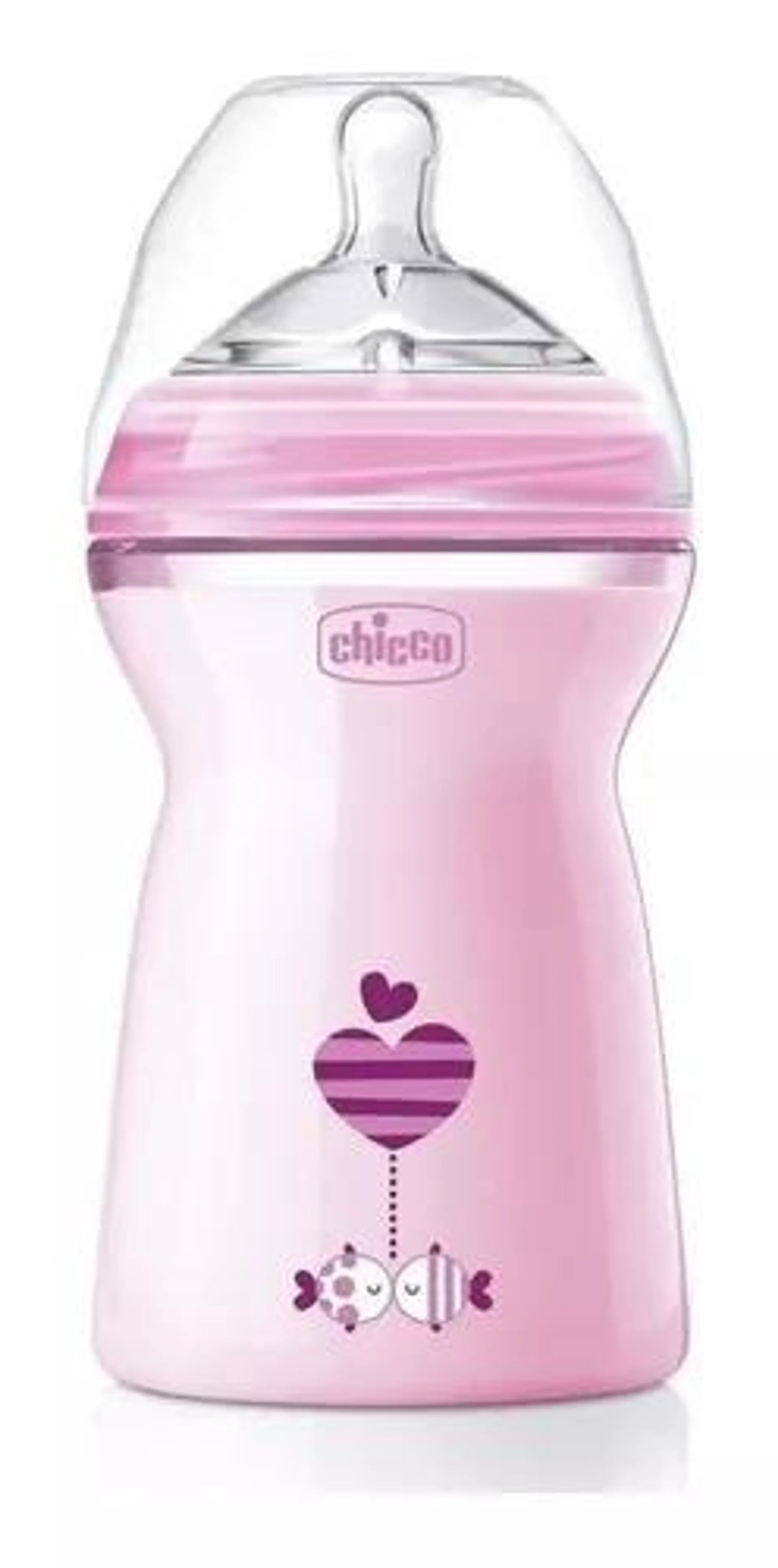 Biberon Chicco Naturalfeeling Color 6m+ 330ml/11oz Color Rosa