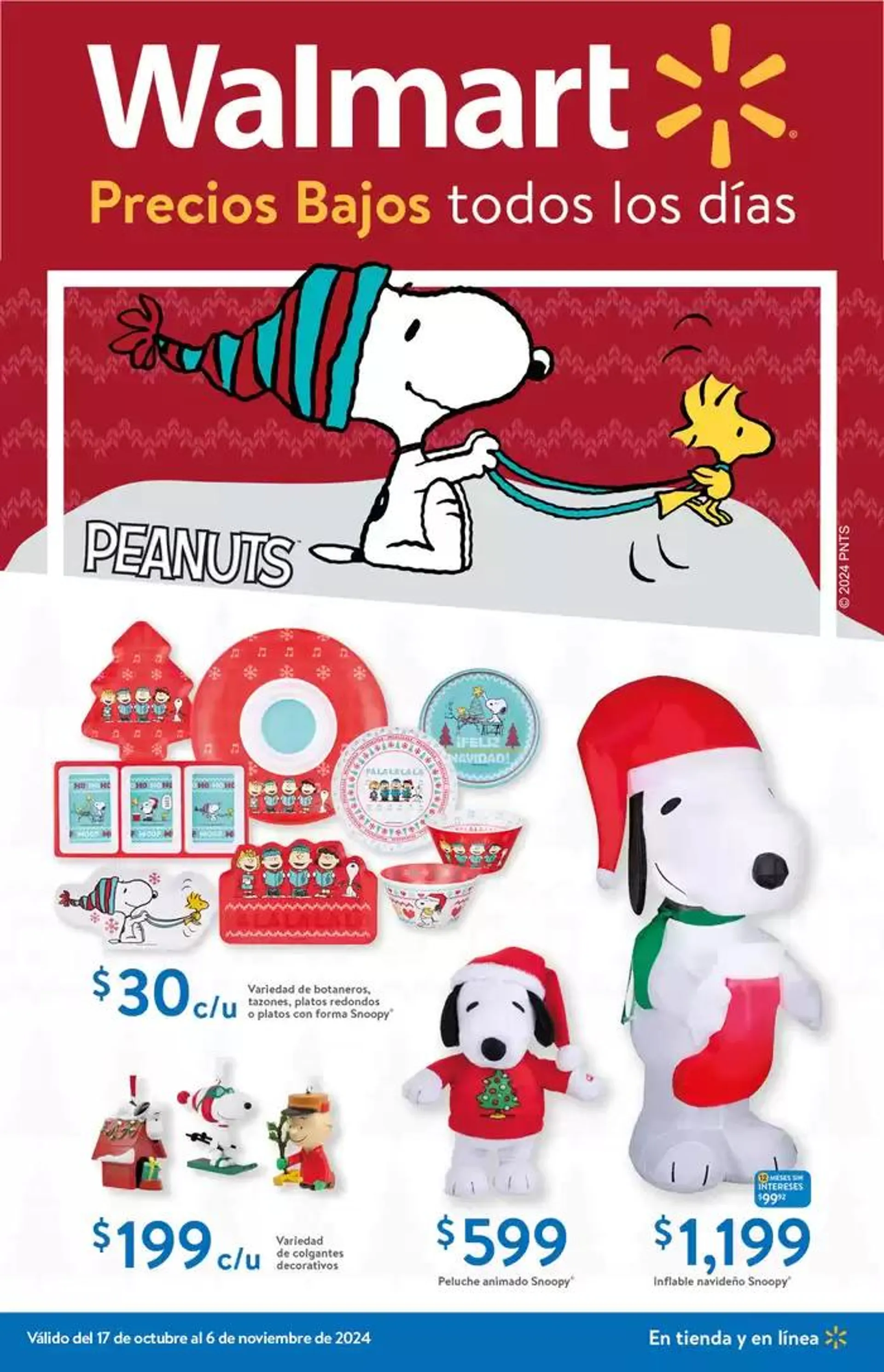 Catálogo de Walmart - Peanuts 21 de octubre al 6 de noviembre 2024 - Pagina 1