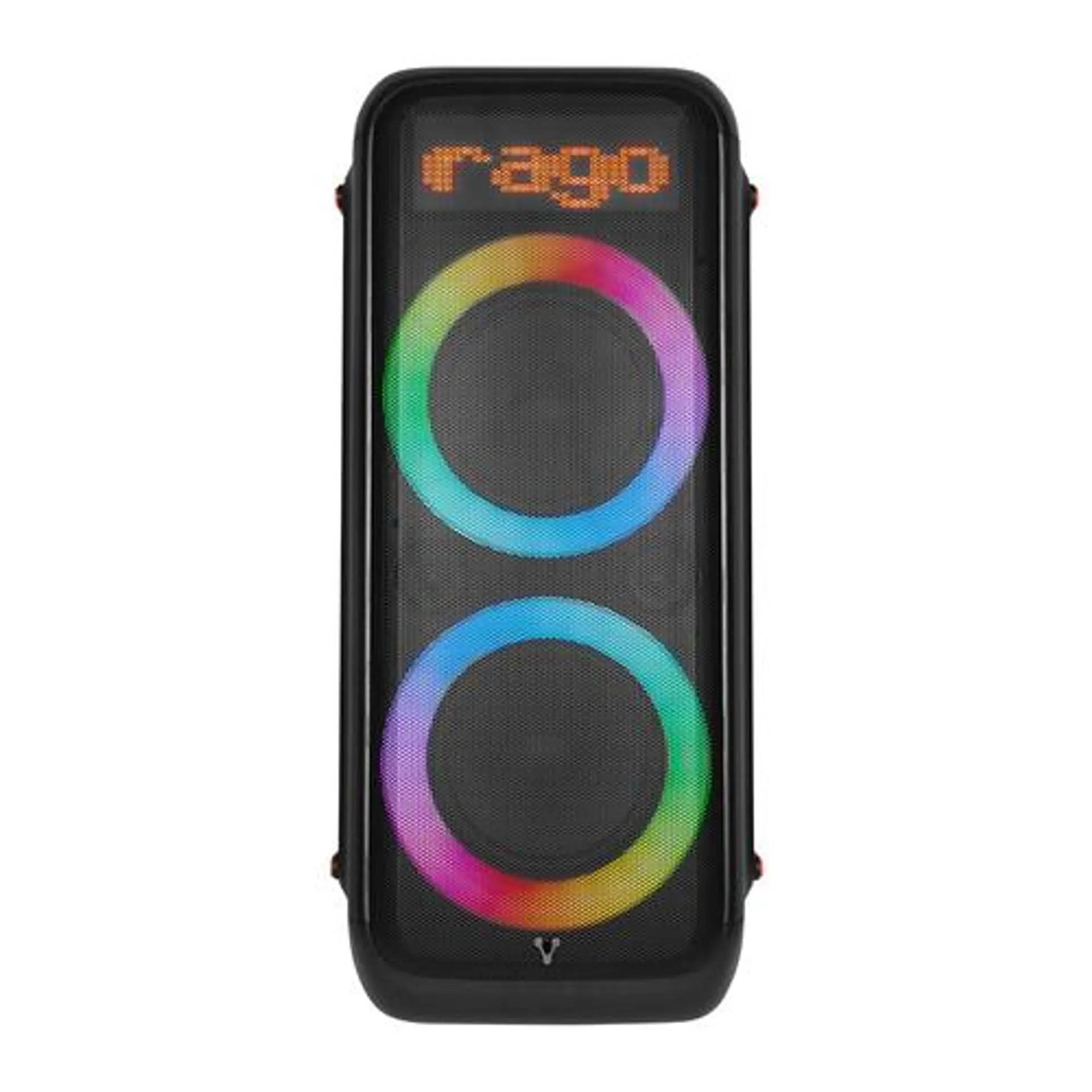 Bafle Vorago Ksp-700 Karaoke Doble Bocina 8" Super Bass Ipx4 Control Remoto Mic Tws Madera 3.5Mm Usb