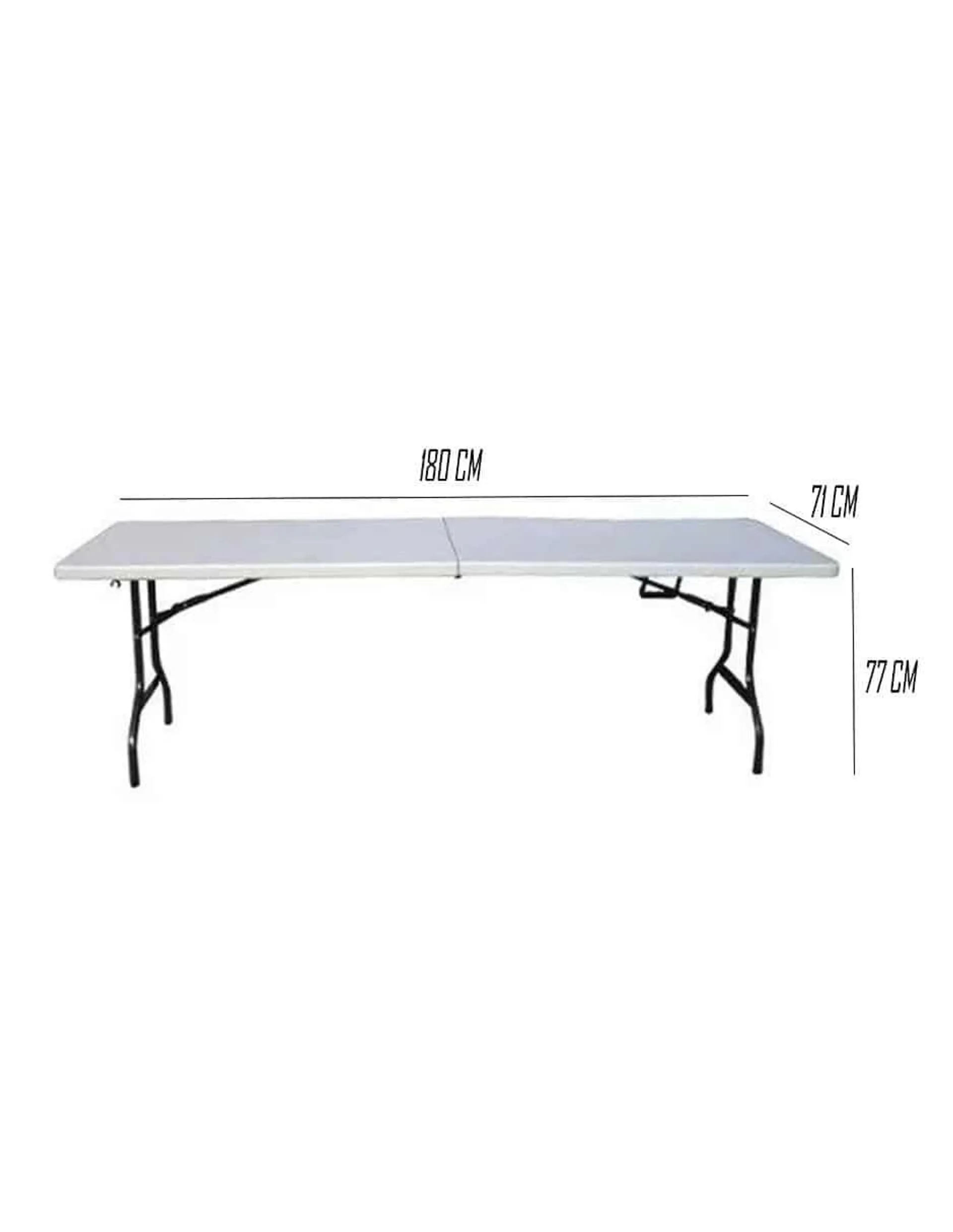 Mesa plegable tipo portafolio Jardimex blanca