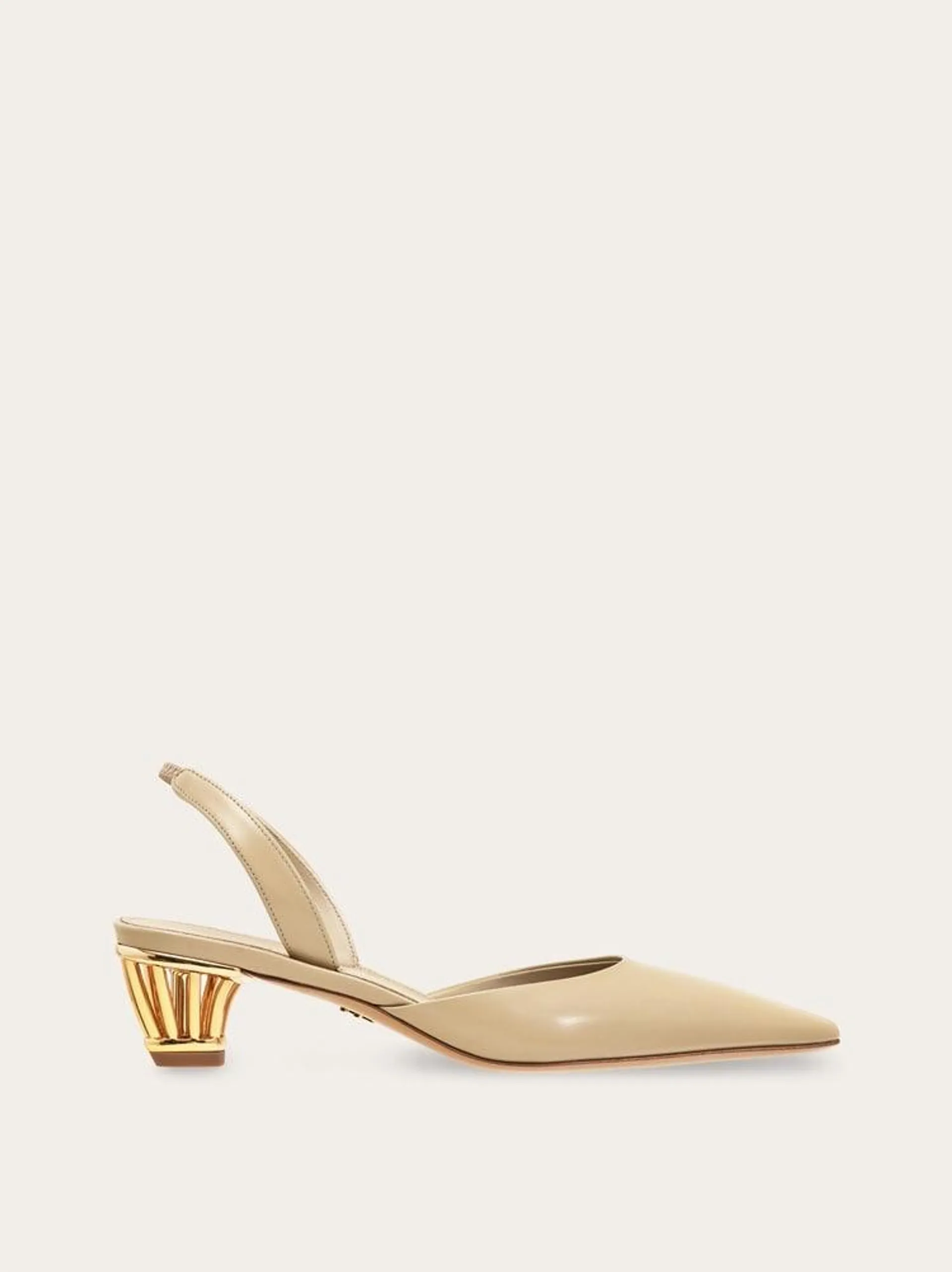 Slingbacks con tacón jaula