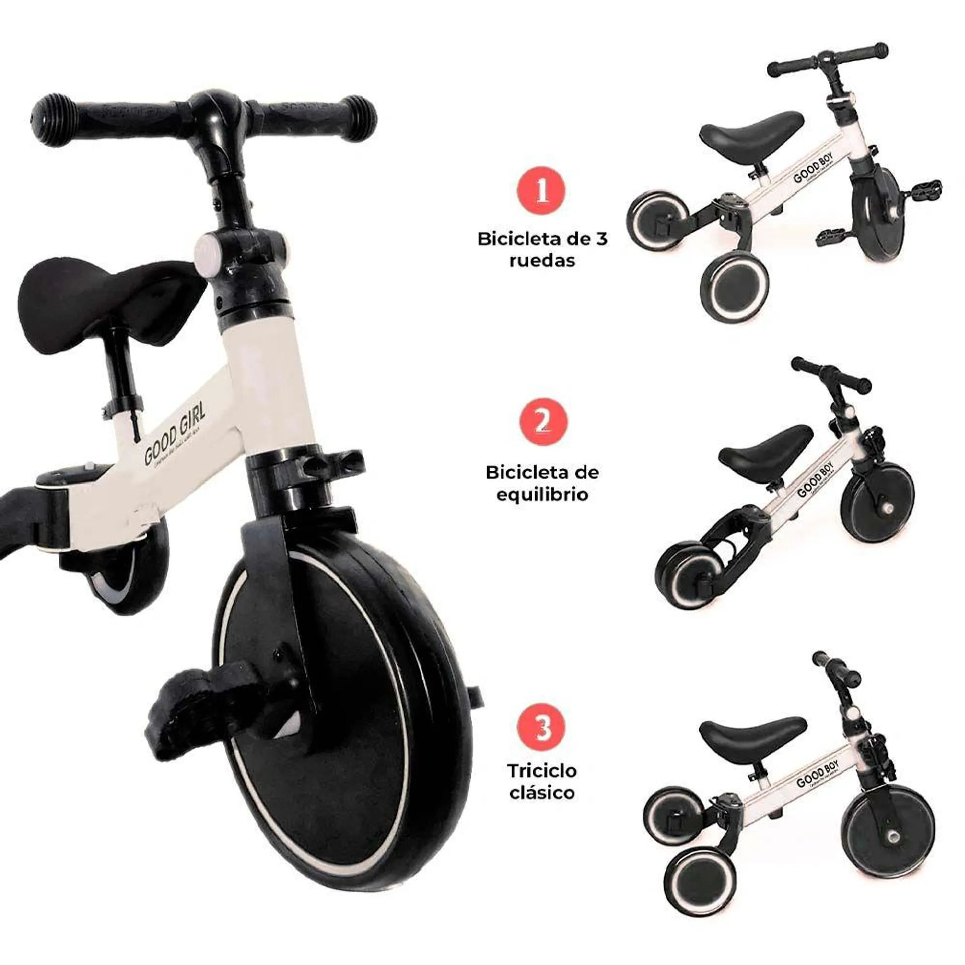 Triciclo y Bici de Balance para Niños 2 En 1 BM Toys