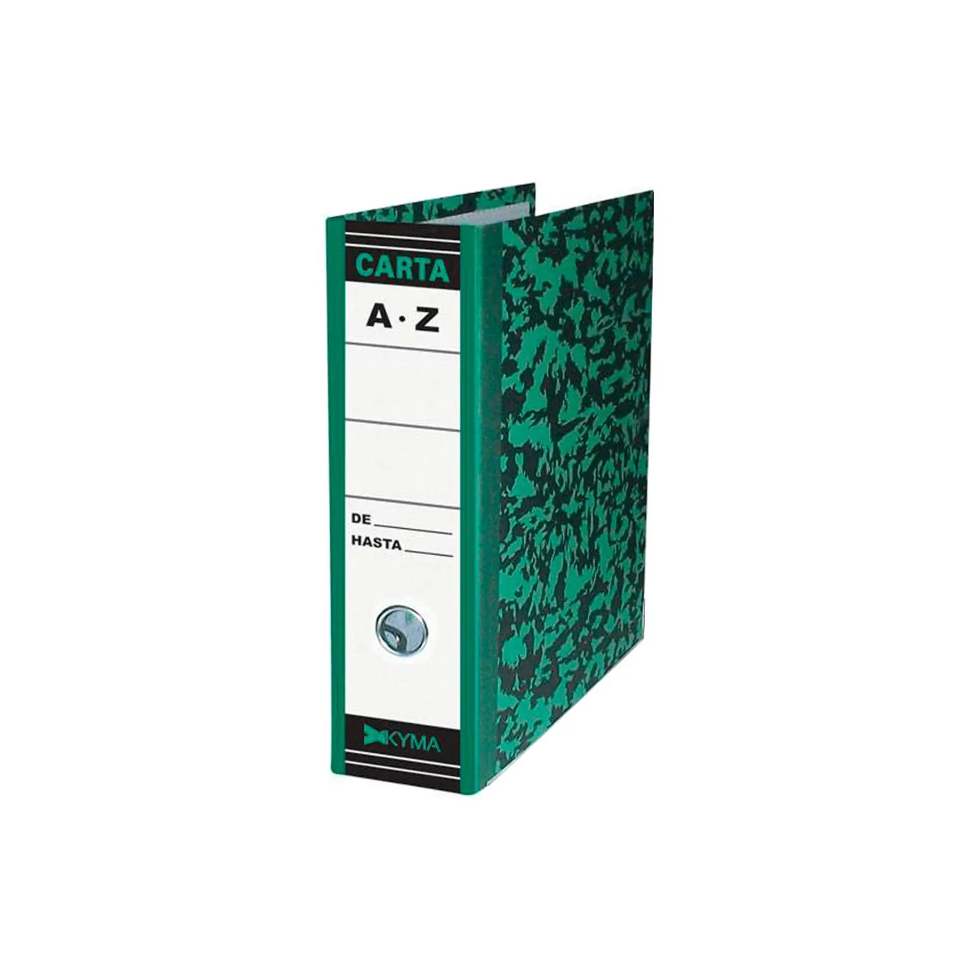 Registrador Kyma Tamaño Carta Color Verde Jaspeado Regis-Ky-Vj