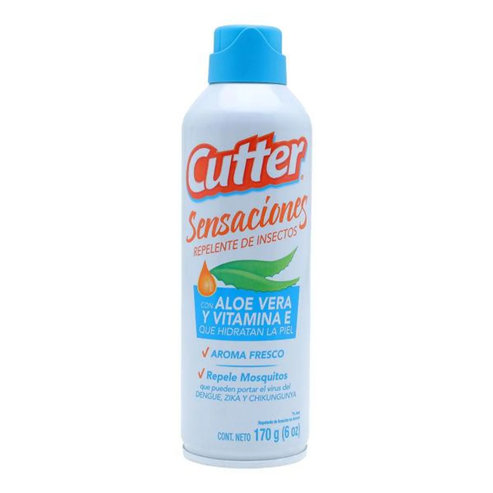 Repelente de Mosquitos en Aerosol Cutter Sensaciones con Aloe Vera 170g