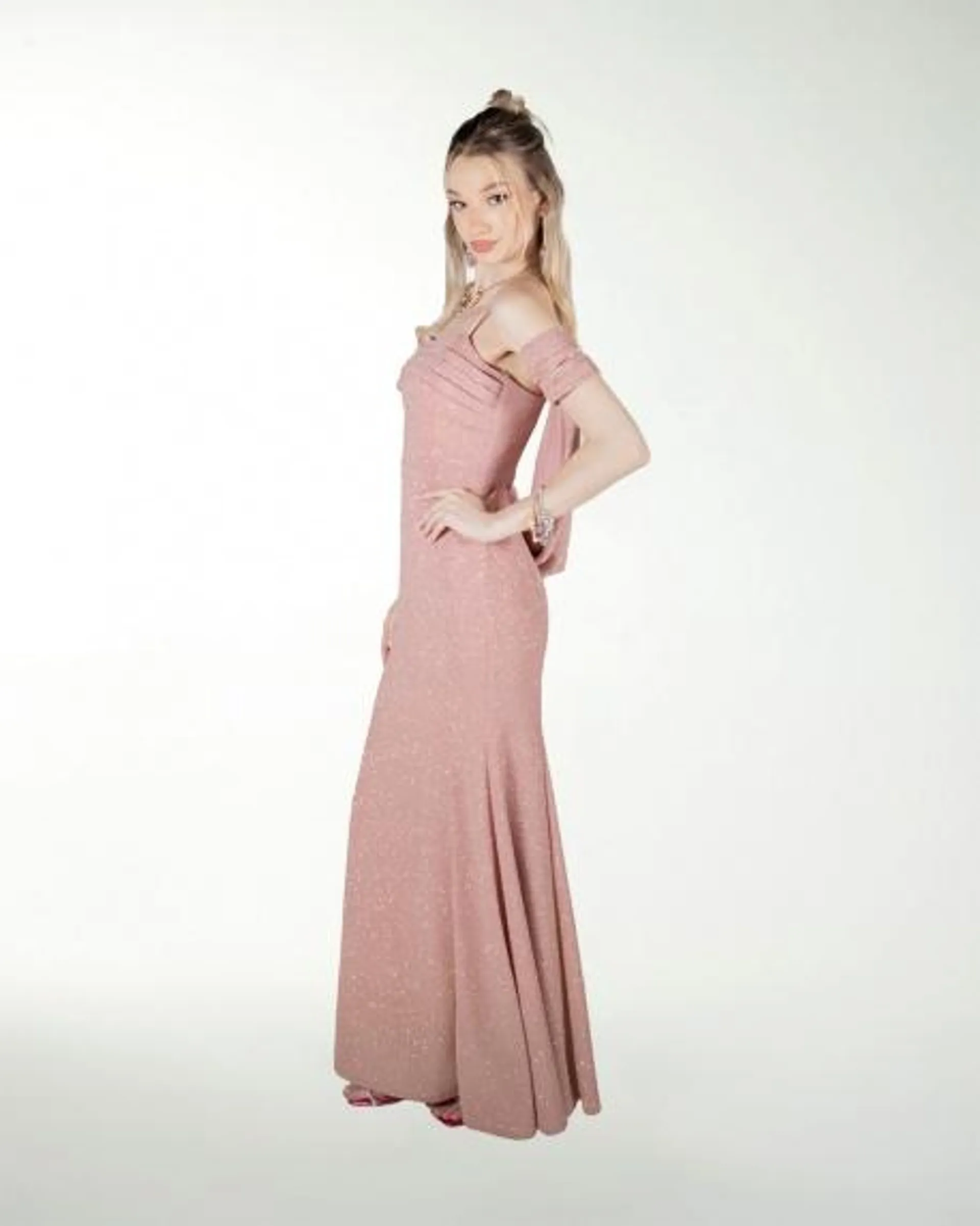 VESTIDO CL DRAPEADO CORTE SIRENA