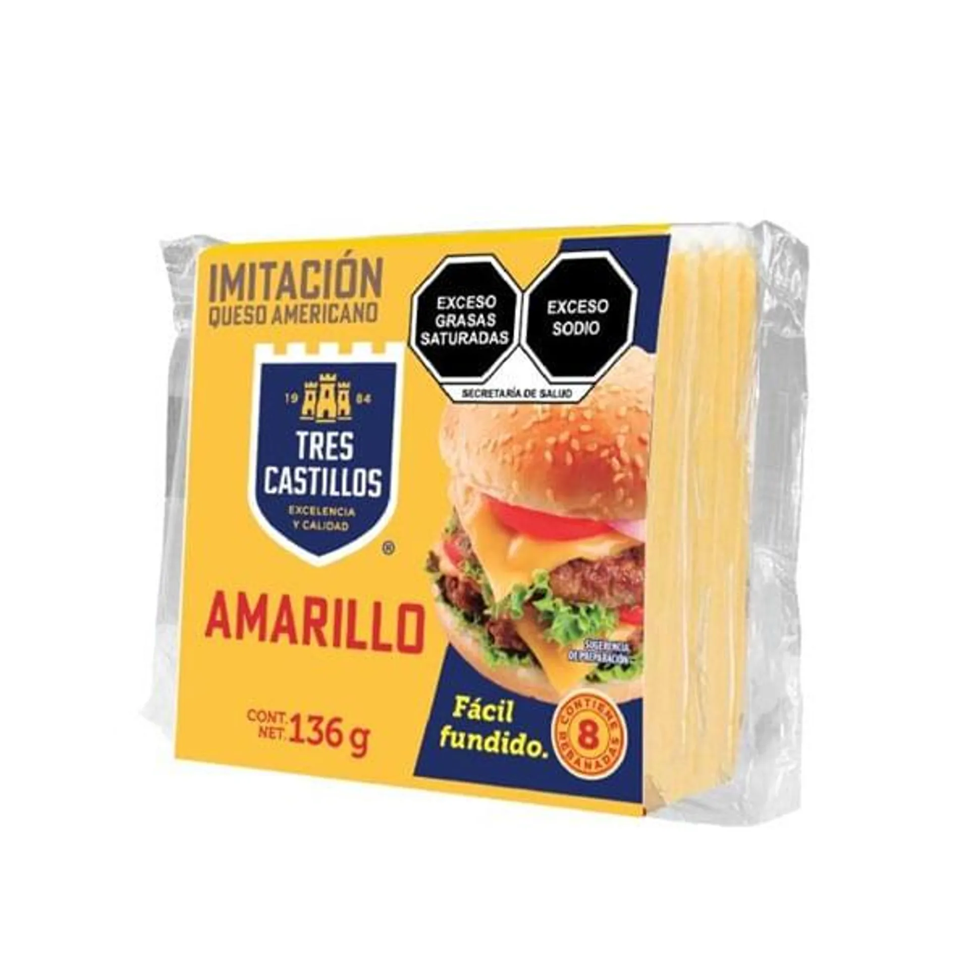 Queso Tres Castillos americano 136 g