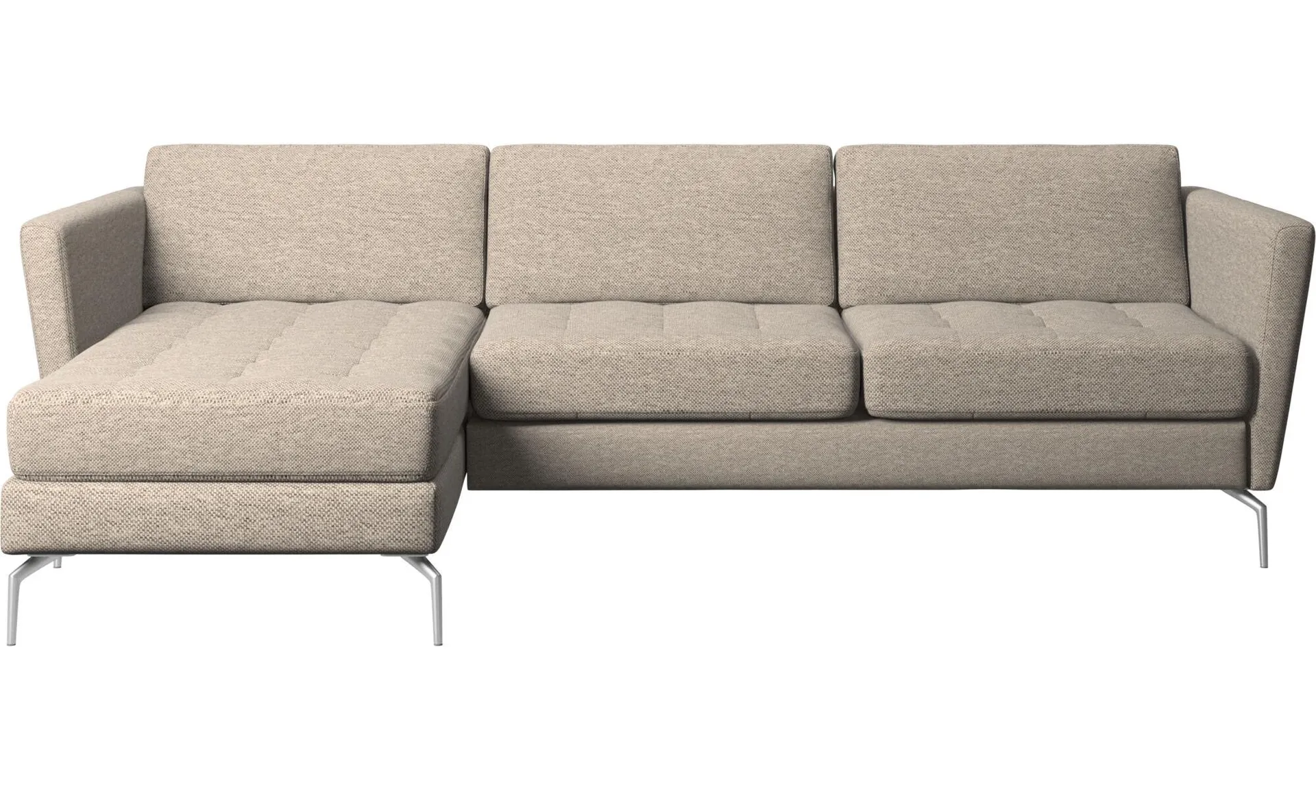 Sofá Osaka con módulo chaise-longue, asiento capitoné