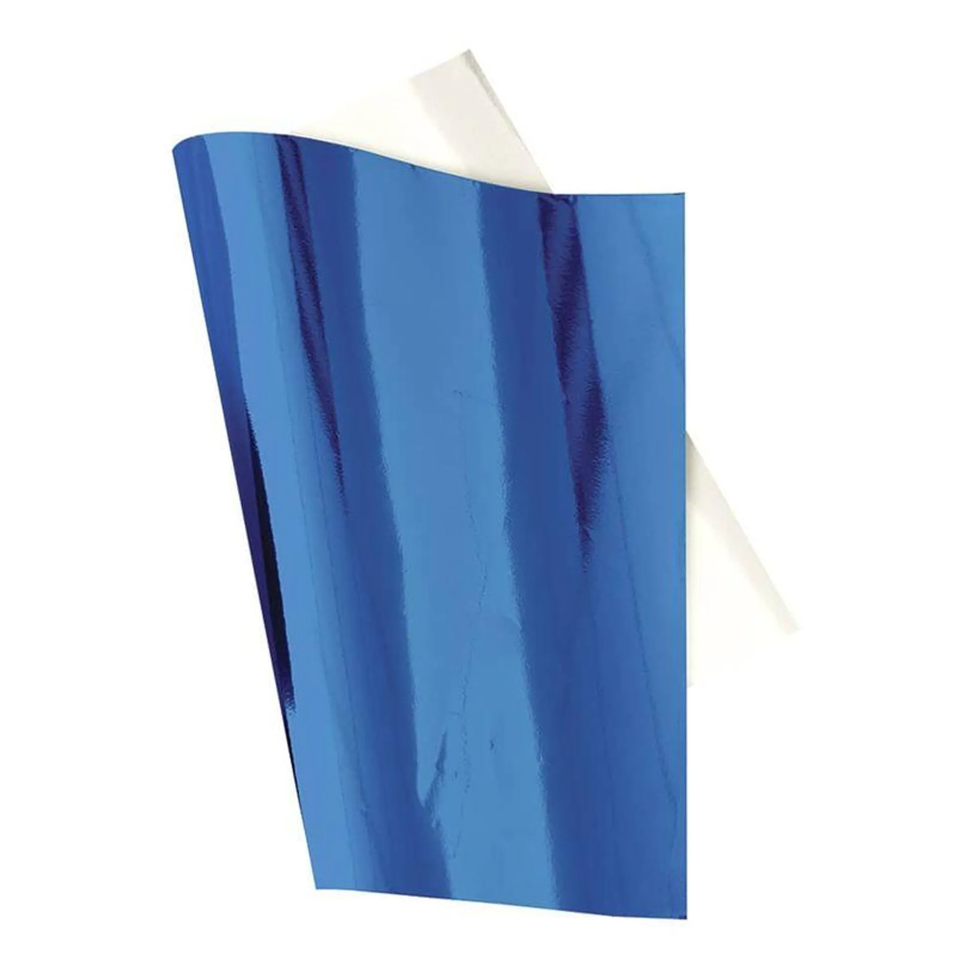 Papel Metálico Liso de 53 x 70 cm con 10 Hojas Azul Galas