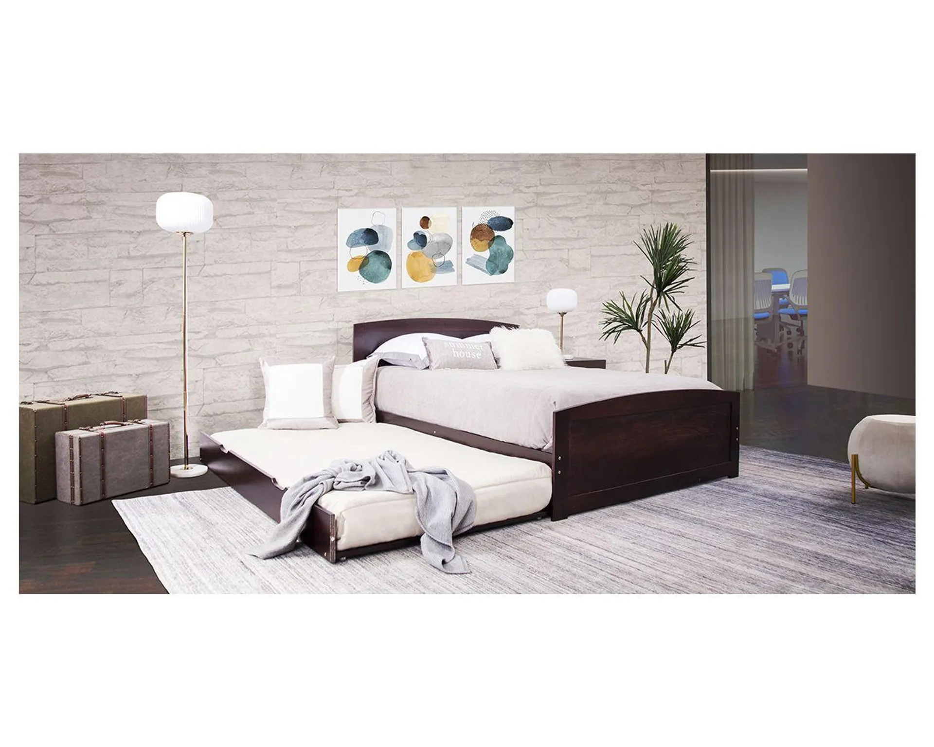 Cama Matrimonial Con Cama Baja Individual Tommy