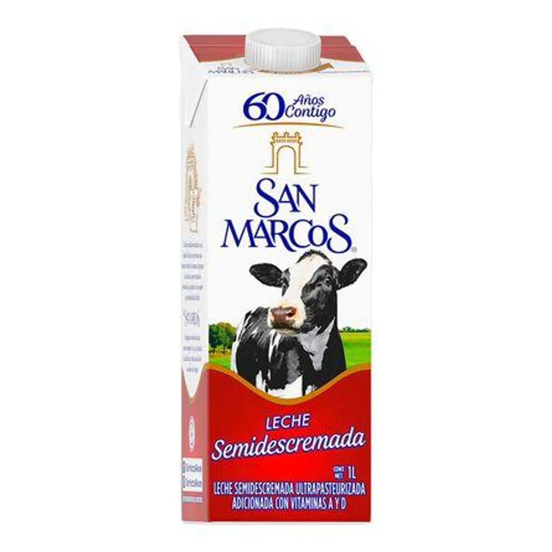 Leche Semidescremada UHT San Marcos 1 Lt