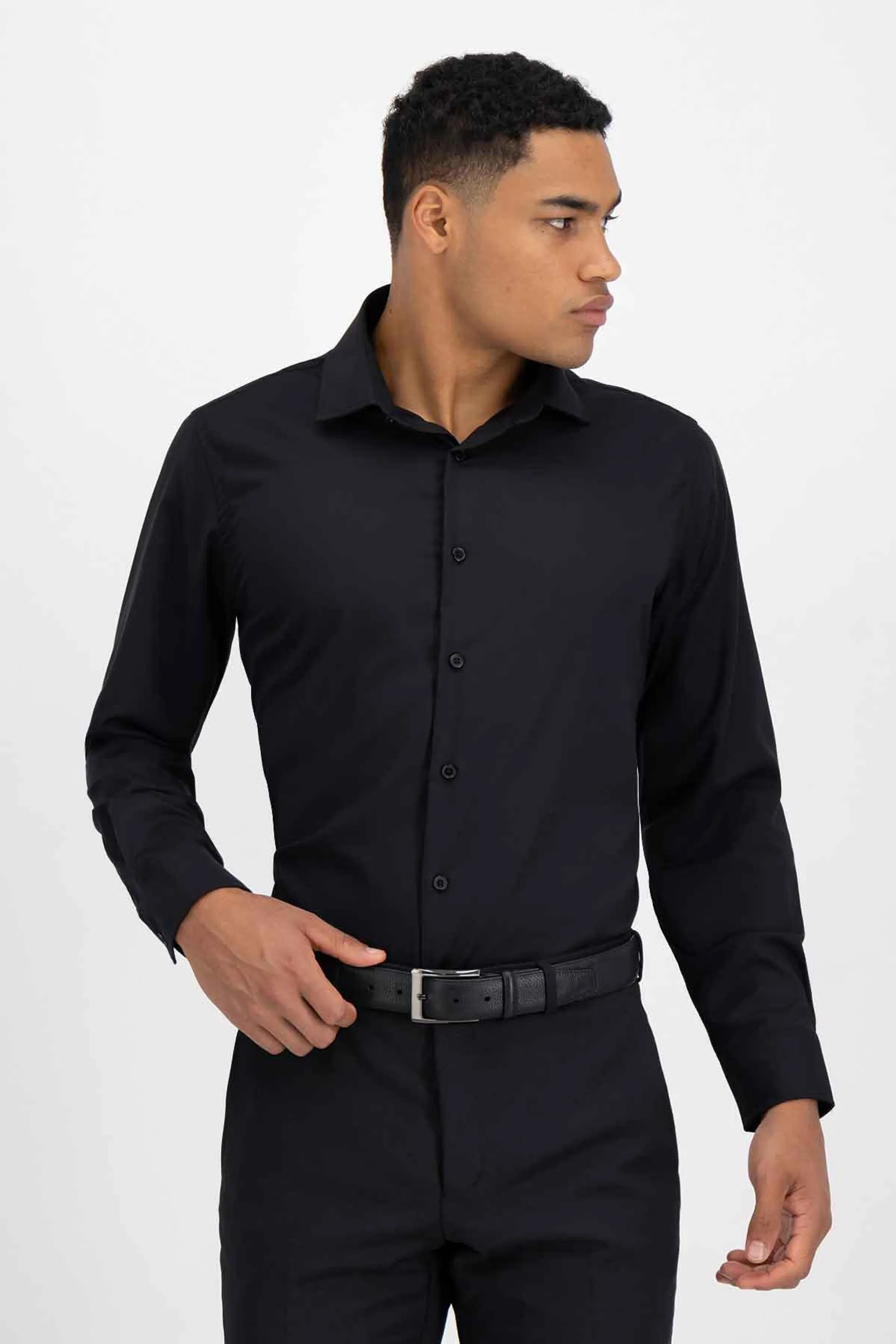 Camisa Vestir BAMBOO Roberts Red Negro Slim Fit