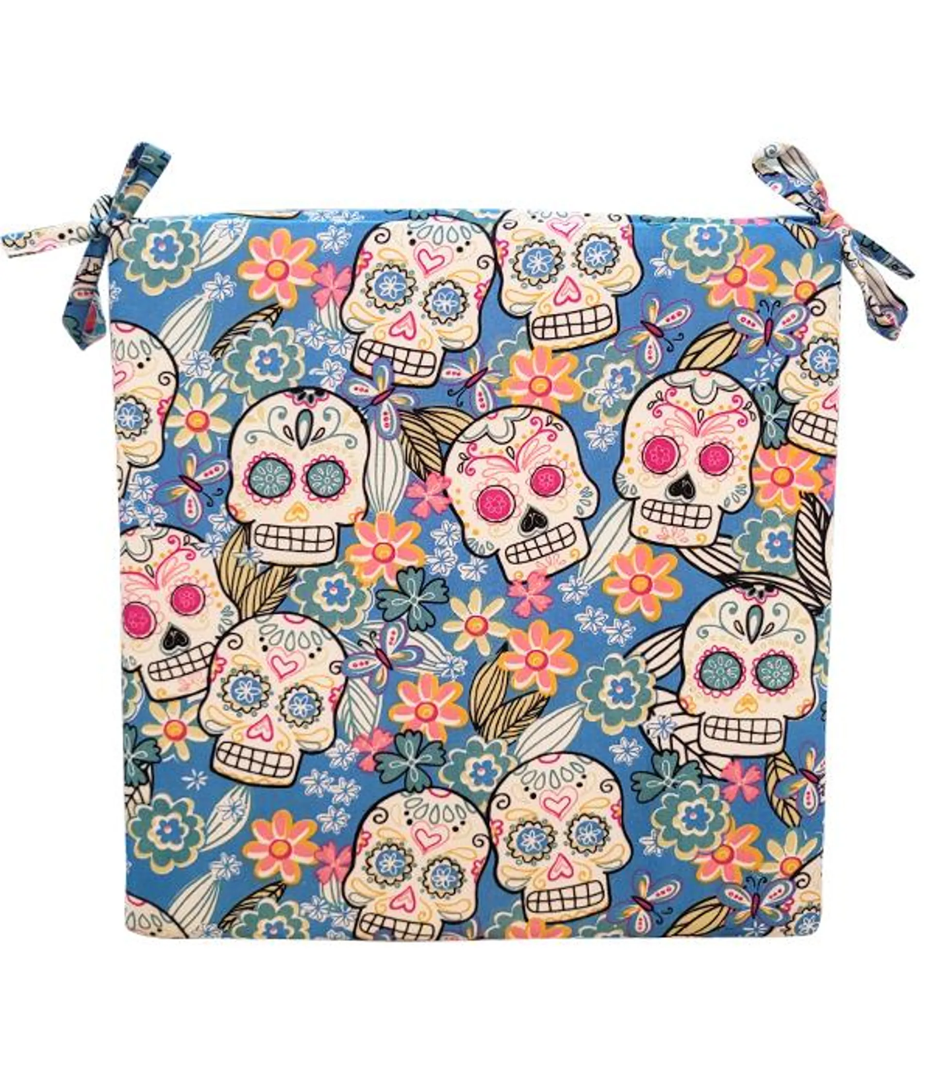 Cojín silla día de muertos calaveritas