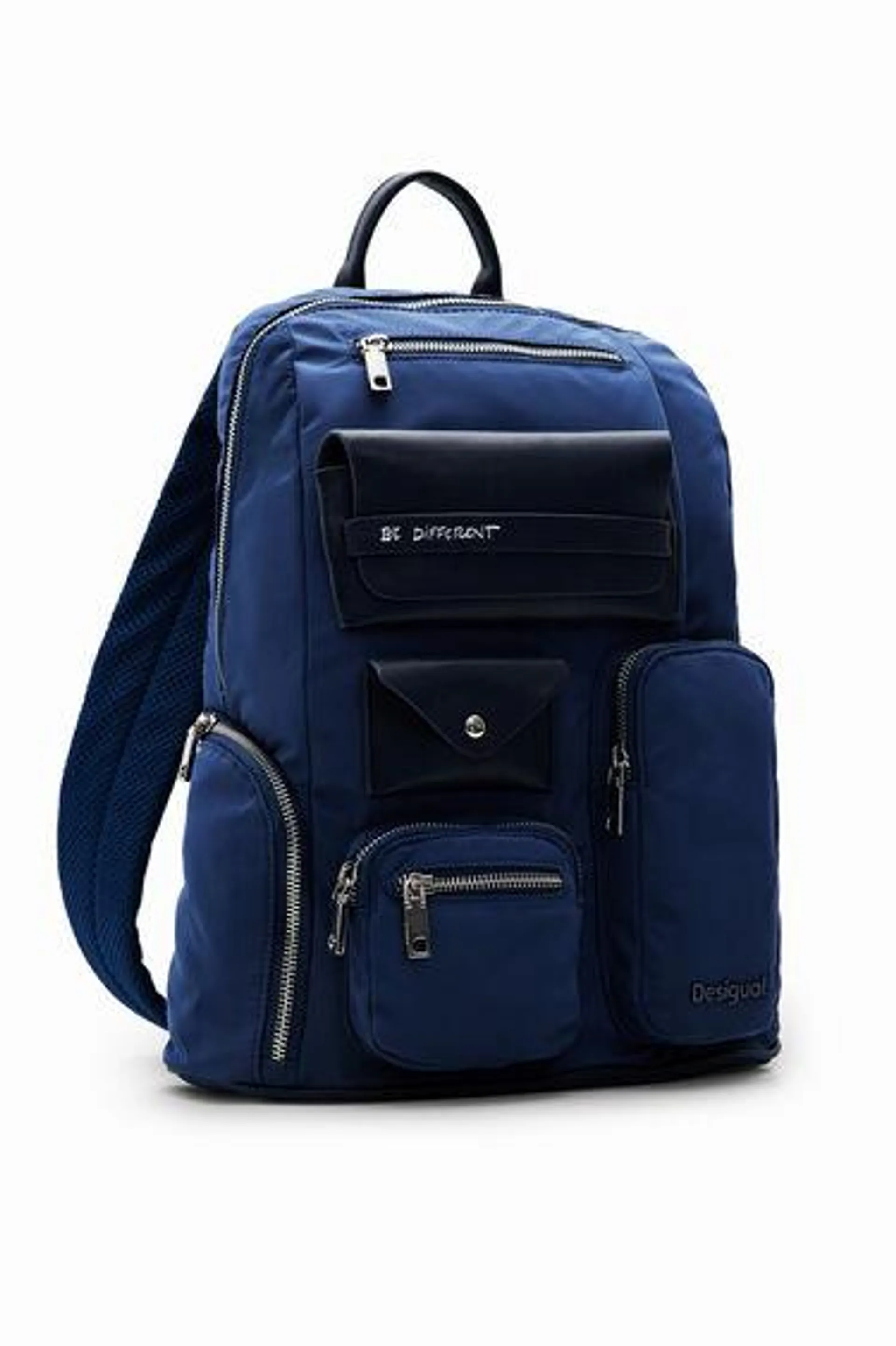 Mochila grande nylon bolsillos