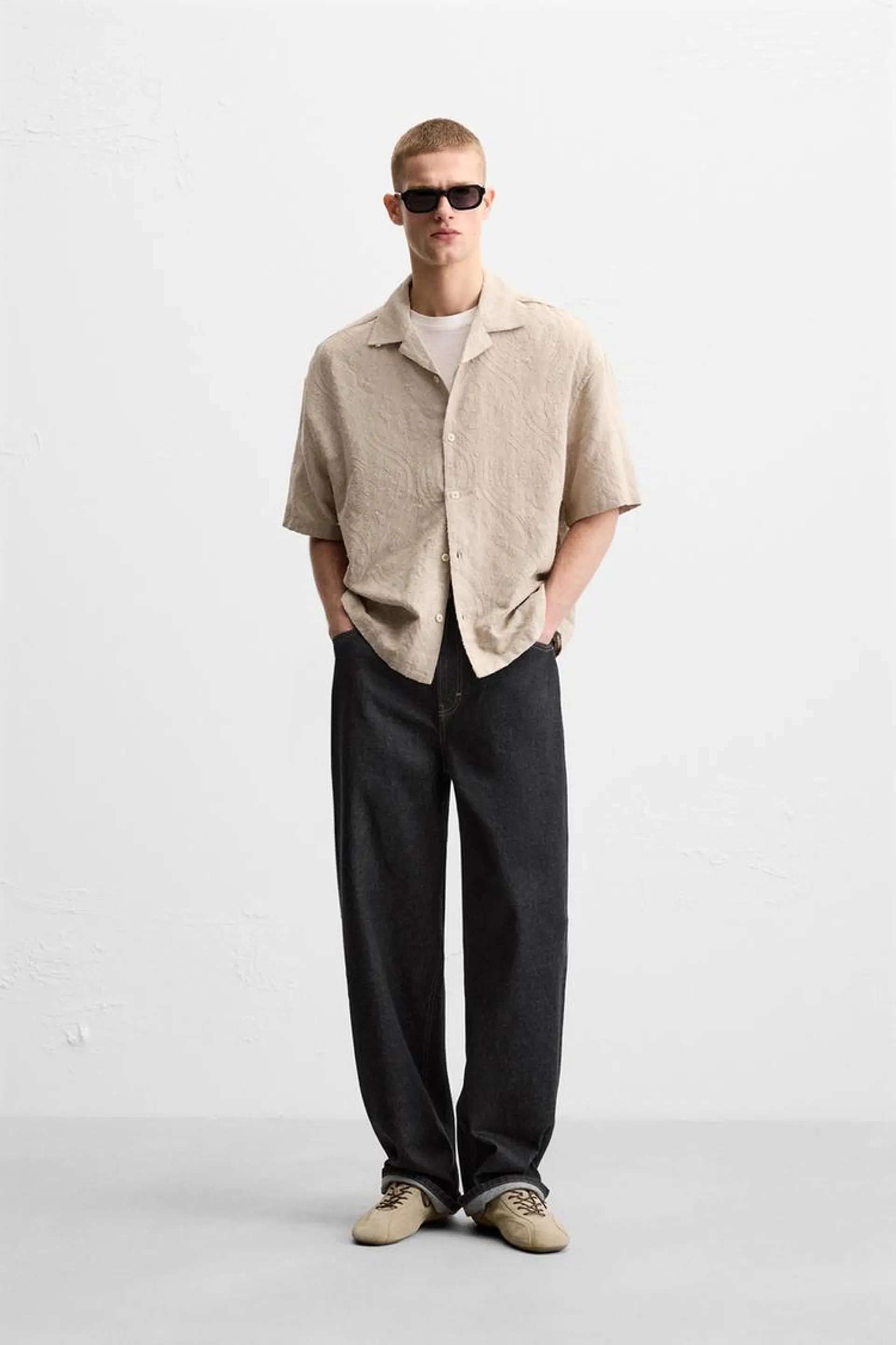 CAMISA JACQUARD GEOMÉTRICO