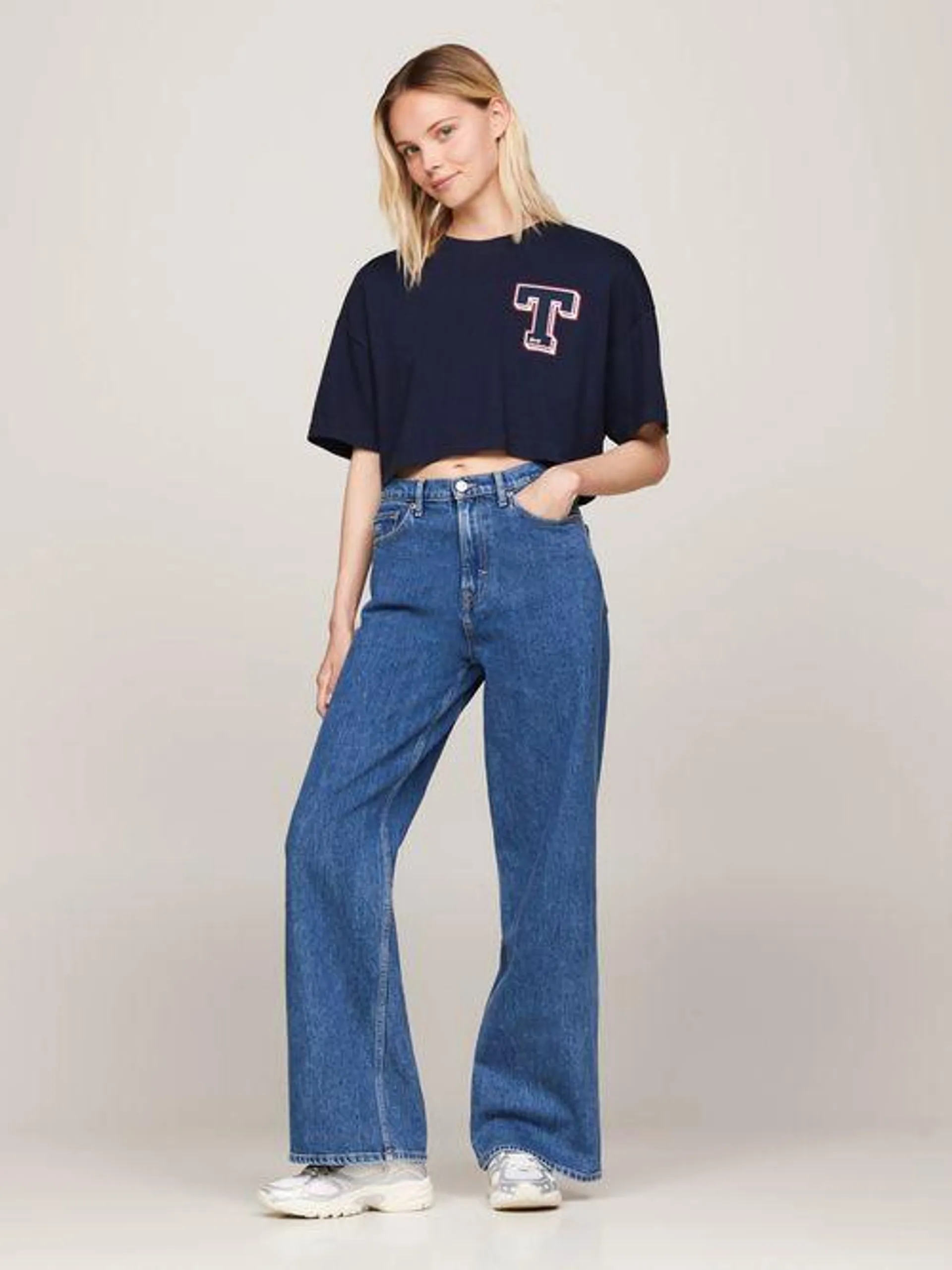 Playera de corte cropped de mujer Tommy Jeans