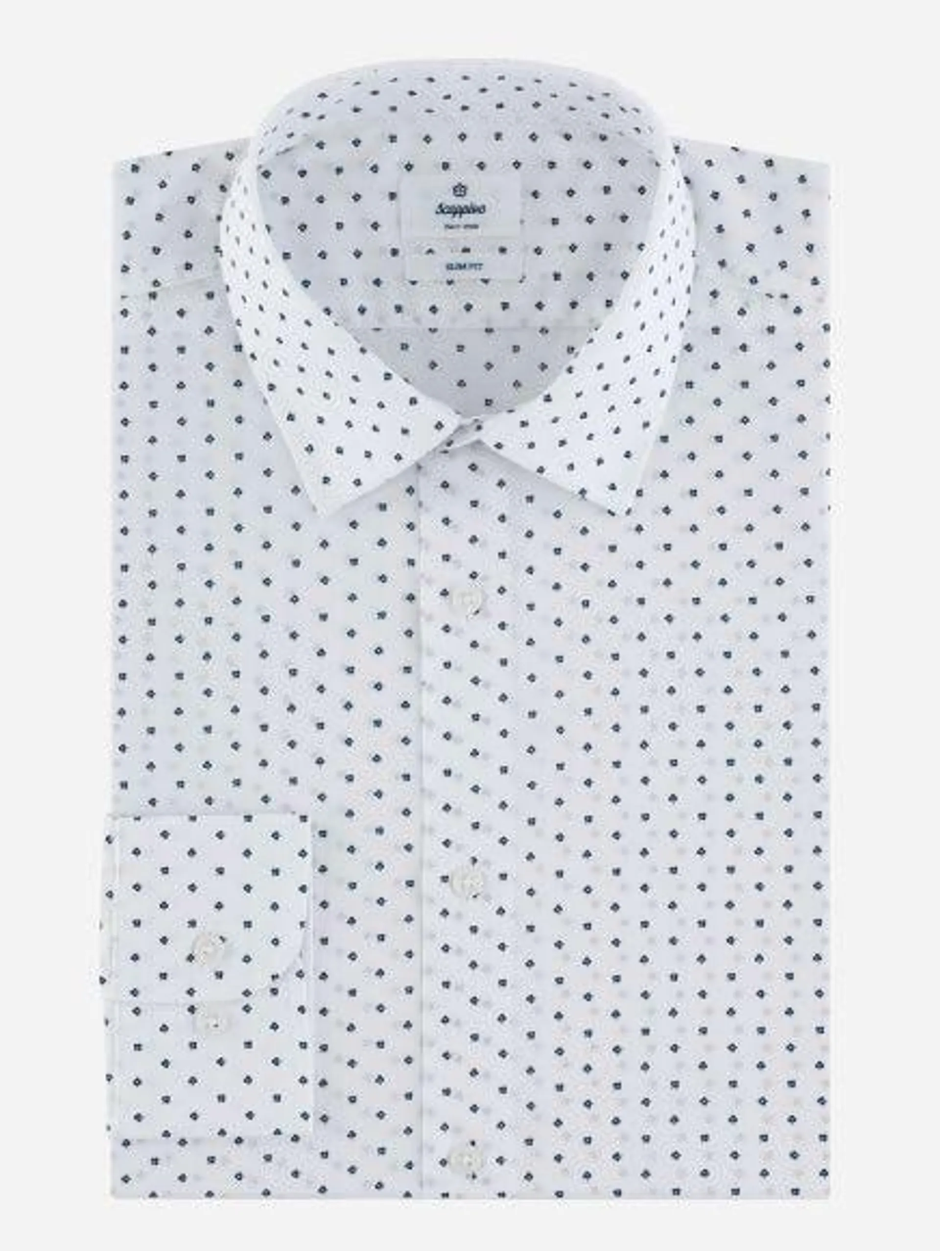 Camisa Business Casual Micro Estampado Slim Fit