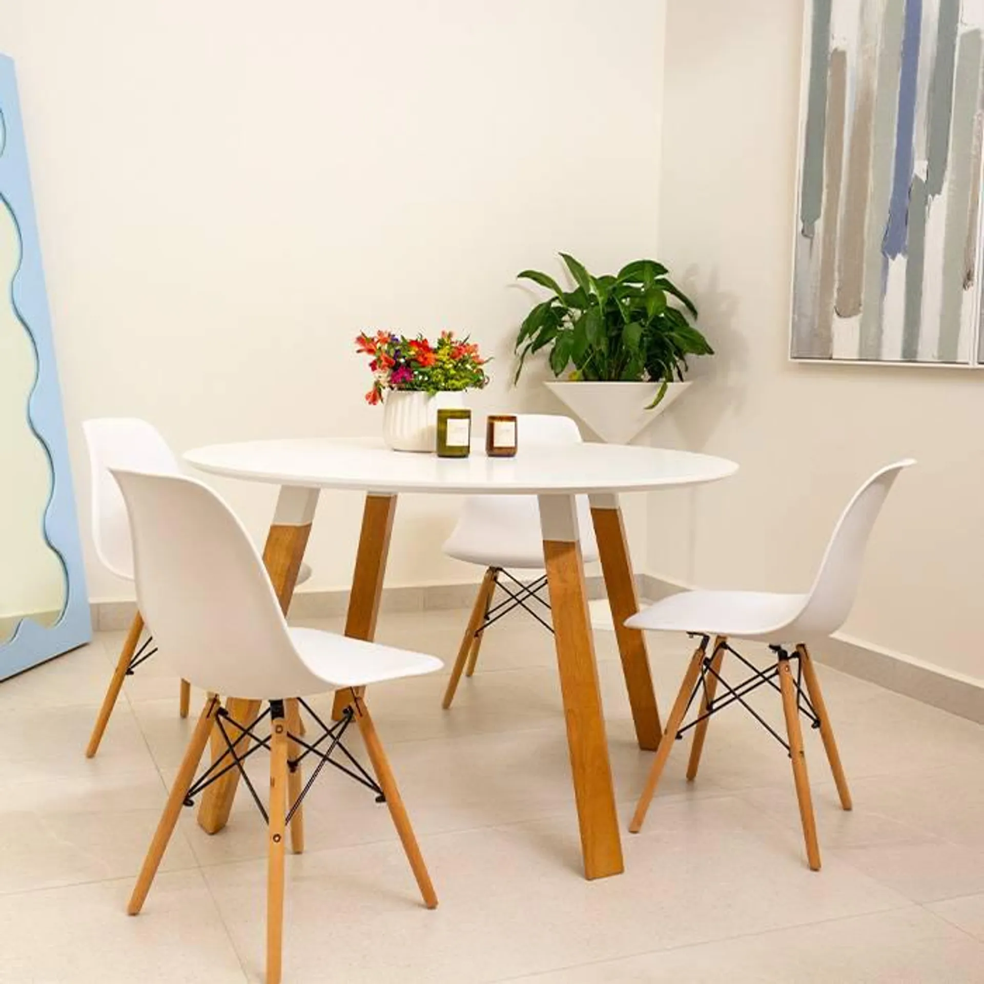Mesa P/4 Blanca Zun