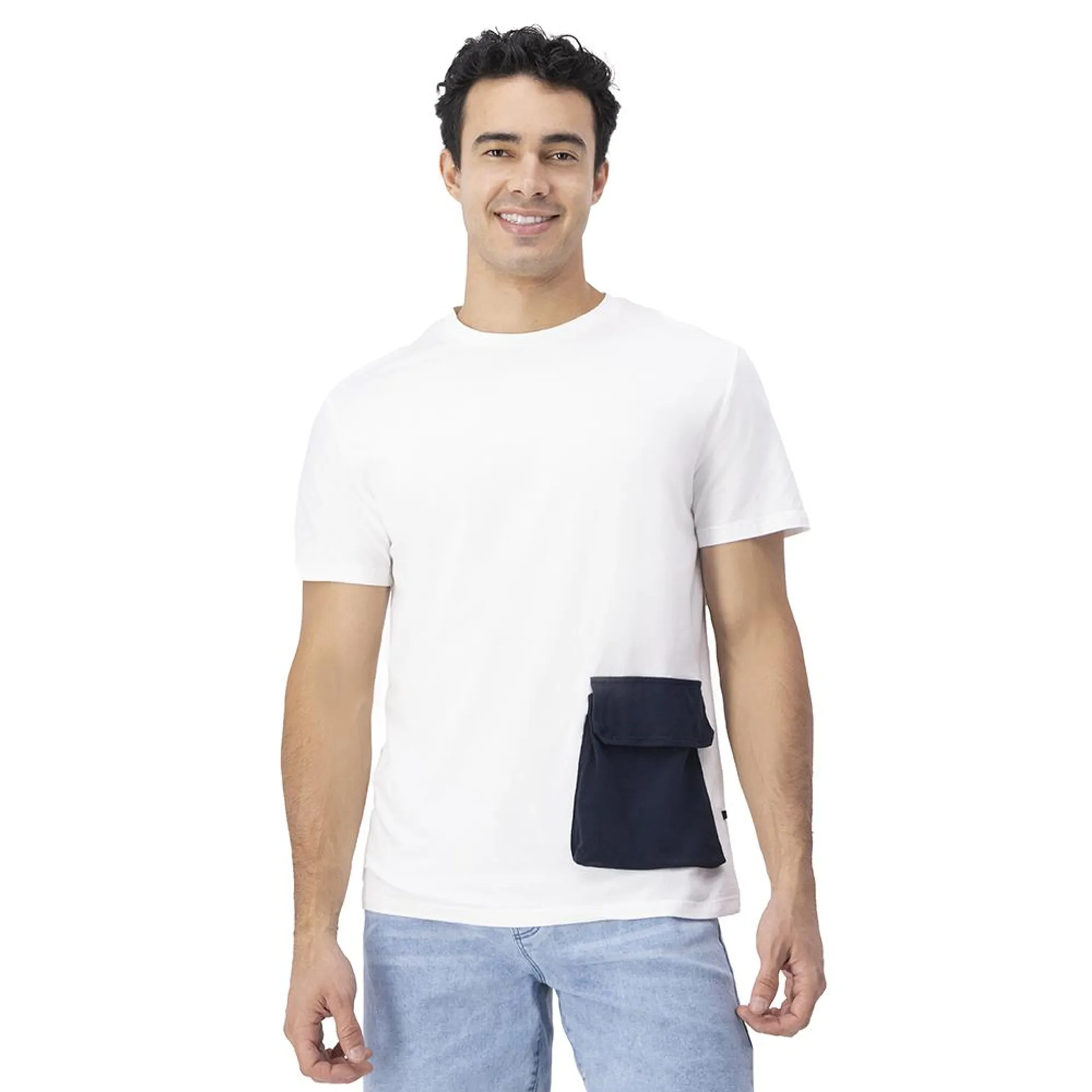 Playera Hummo Hombre Bolsa En Contraste