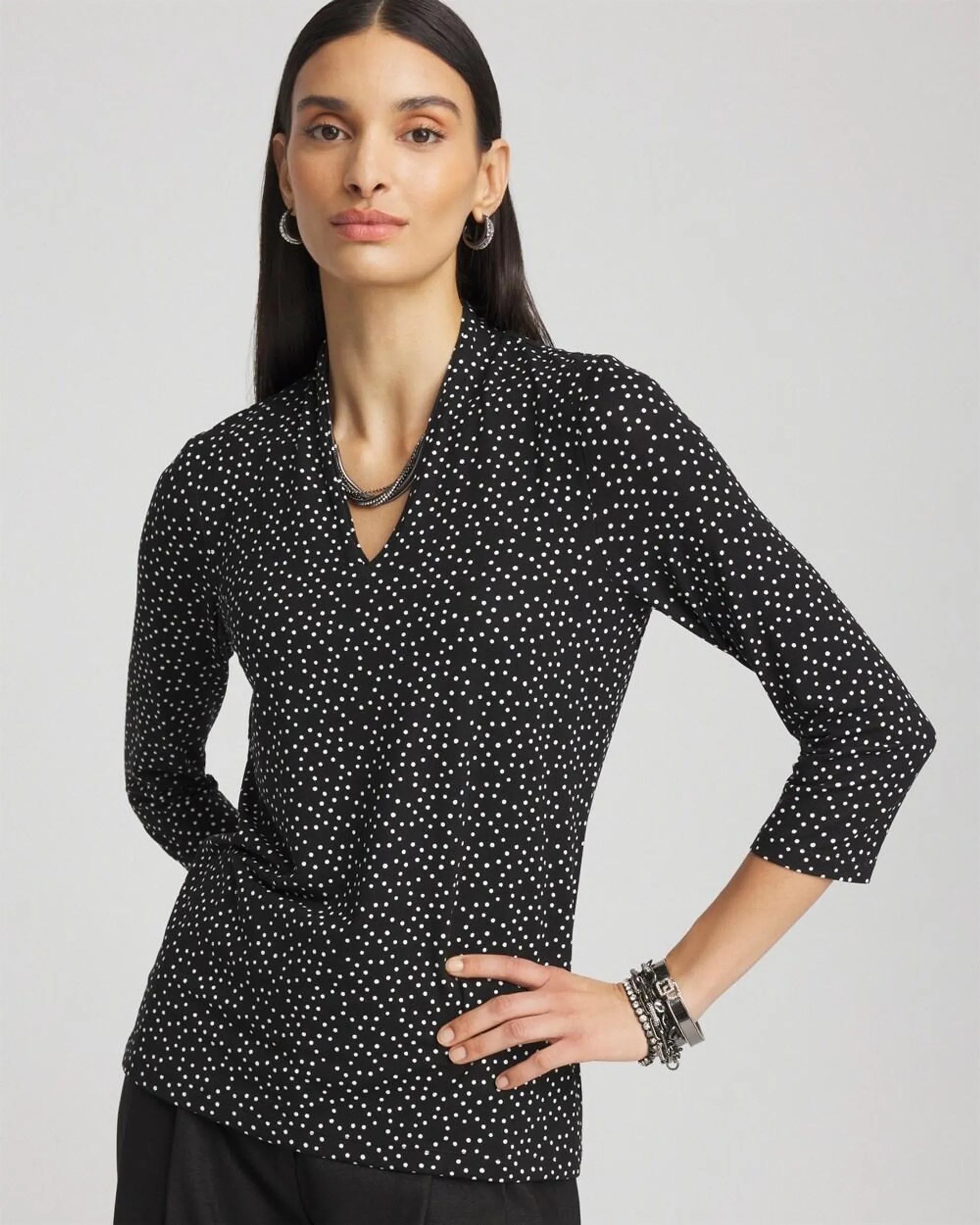 Touch of Cool\u2122 Dots 3/4 Sleeve Tee