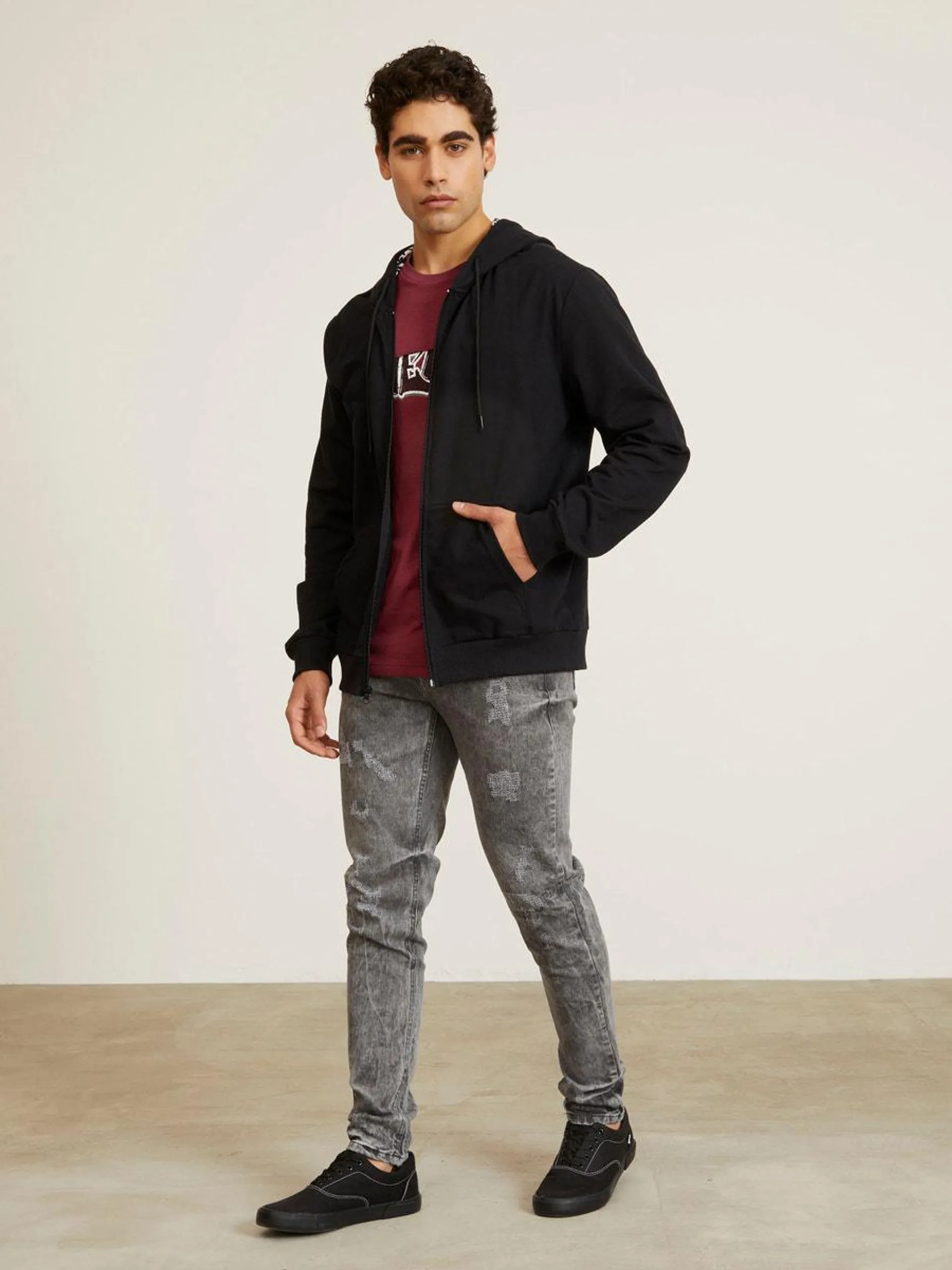 Sudadera con Capucha Forrado Graffiti