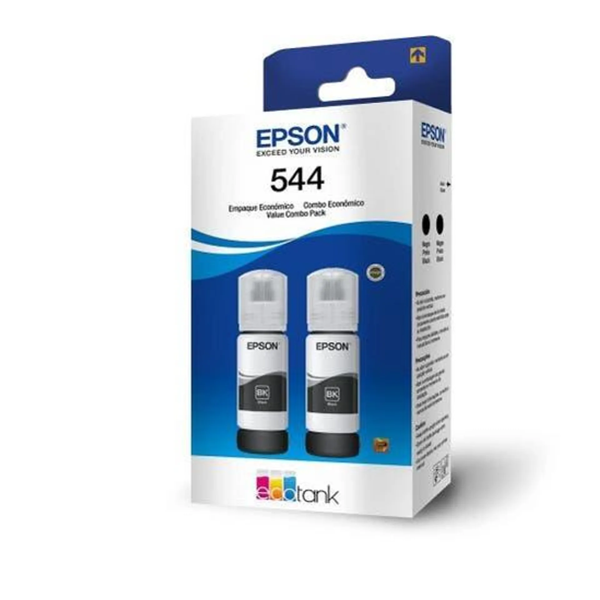 Botellas de Tinta Epson Ecofit Color Negro T544 2 Unidades