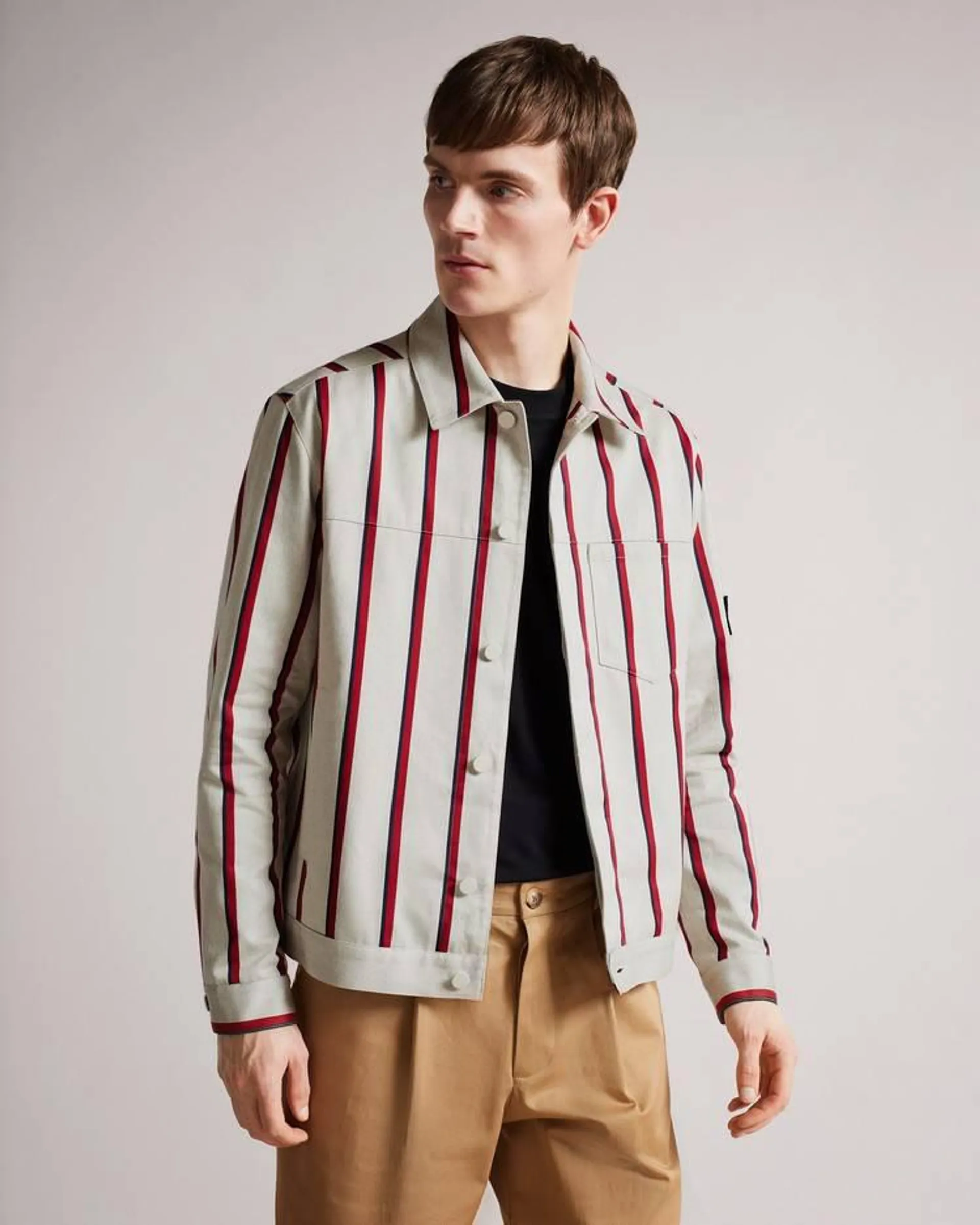 Chaquetas Ted Baker Deloga Hombre Grises Rojos | MX-41875