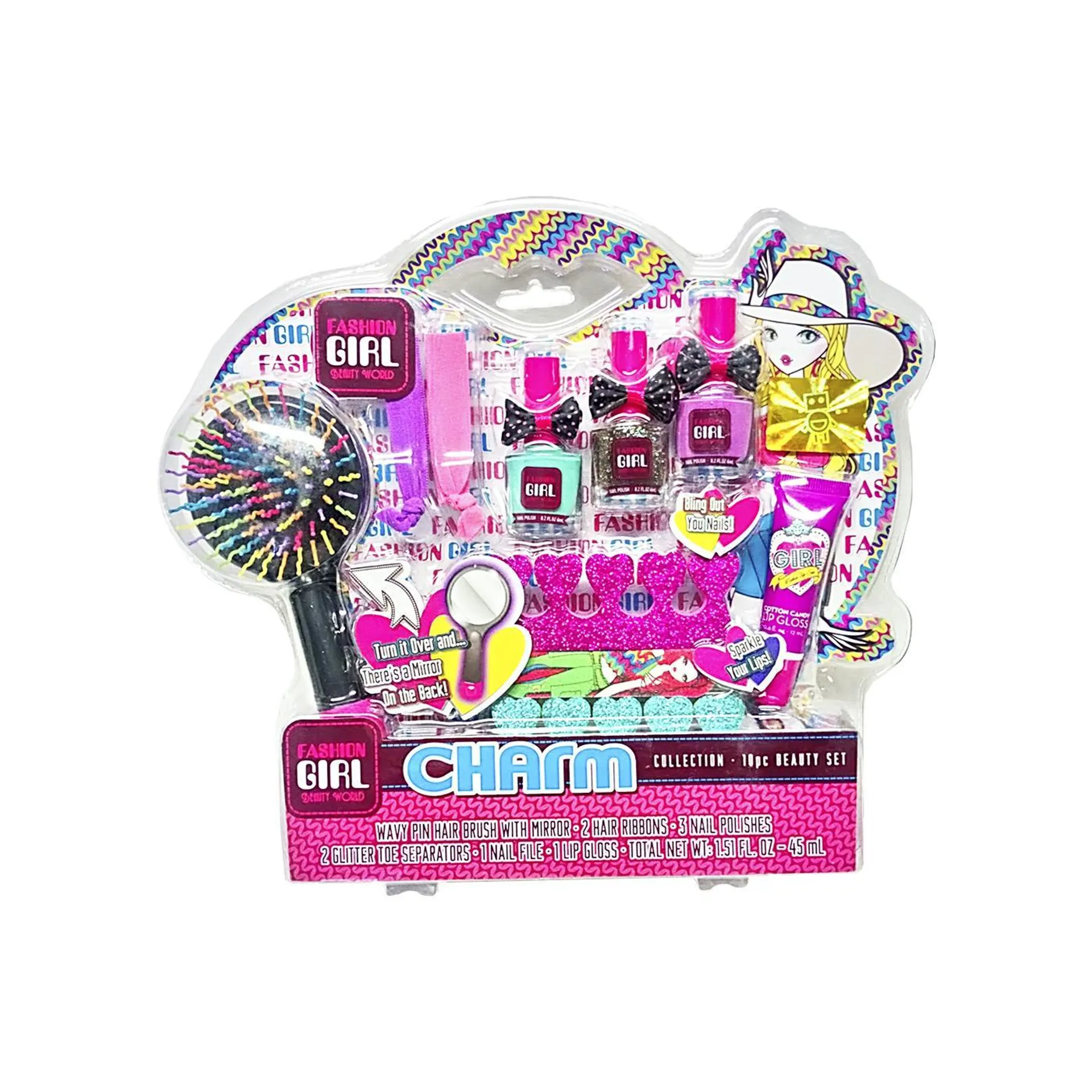 Set Blister Con Barnis Y Accesorios Fashion, Niñas Diy