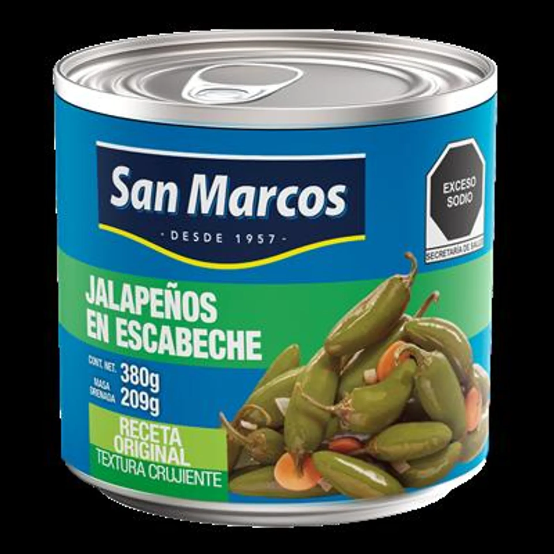 CHILE JALAPEÑO ENTERO SAN MARCOS 380 GRAMOS