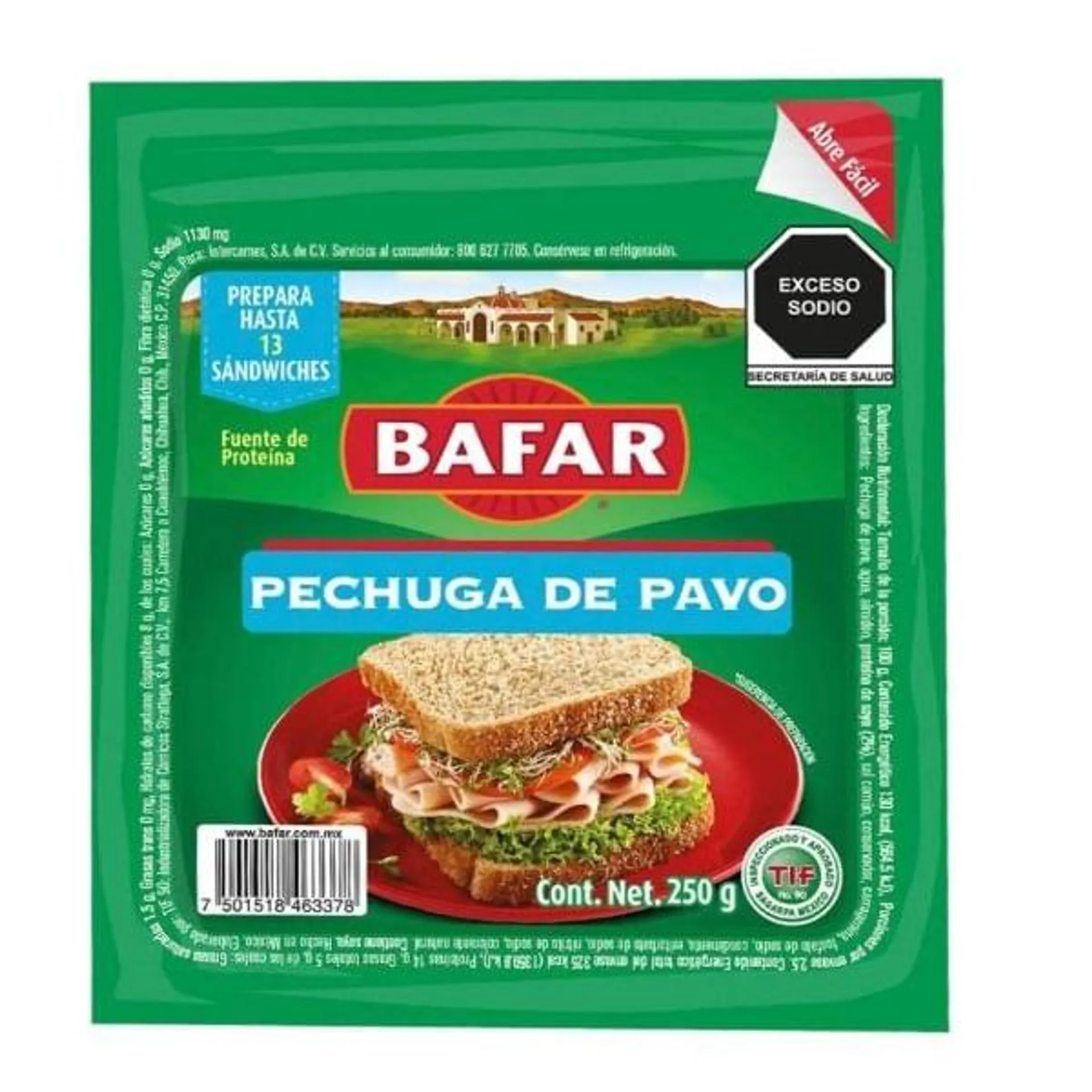 Pechuga de pavo Bafar 250 g