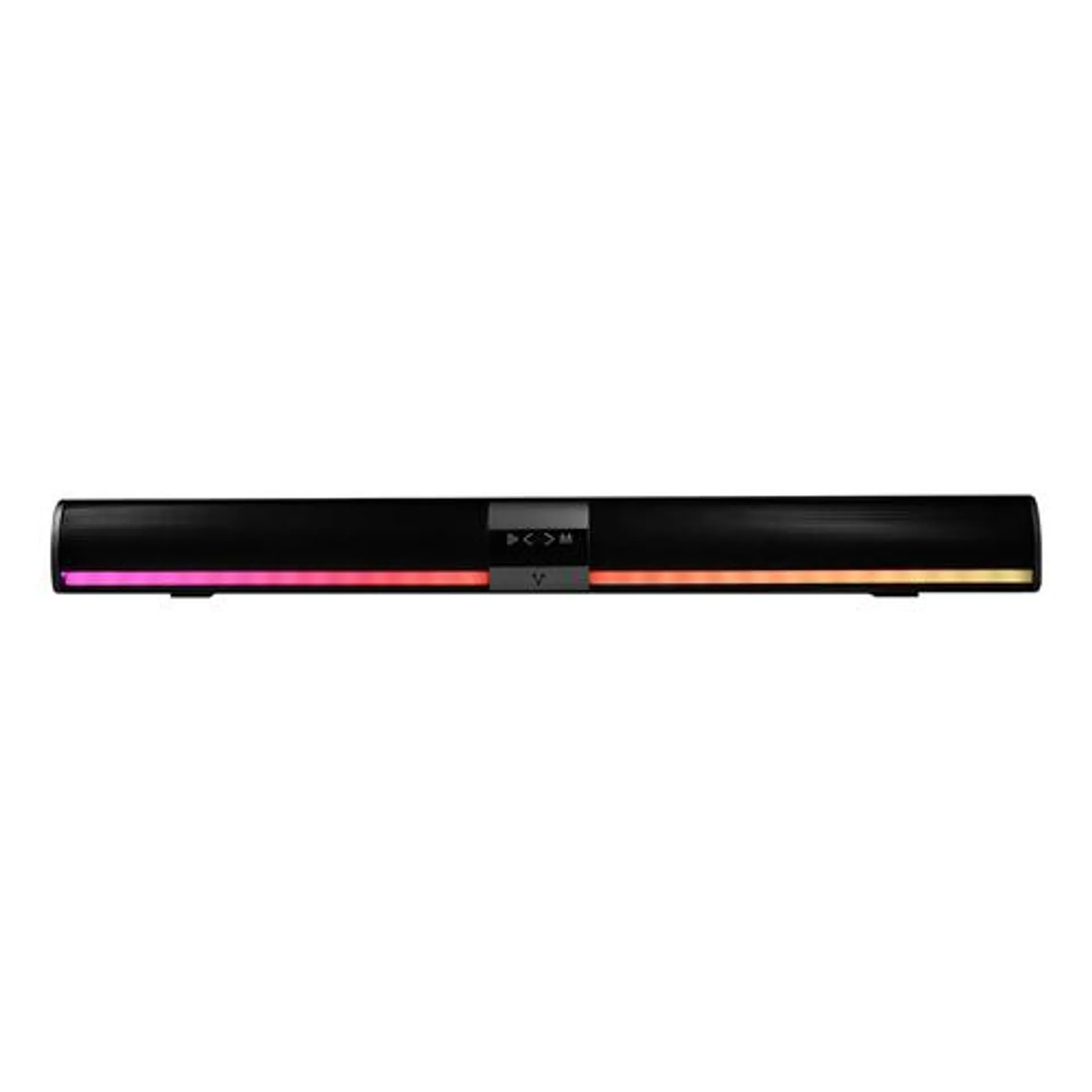 Barra De Sonido Vorago Bsp-450 Rgb 2X 5W 1800Mah Aux 3.5Mm Usb Micro-Sd Bluetooth 5.0 Negro