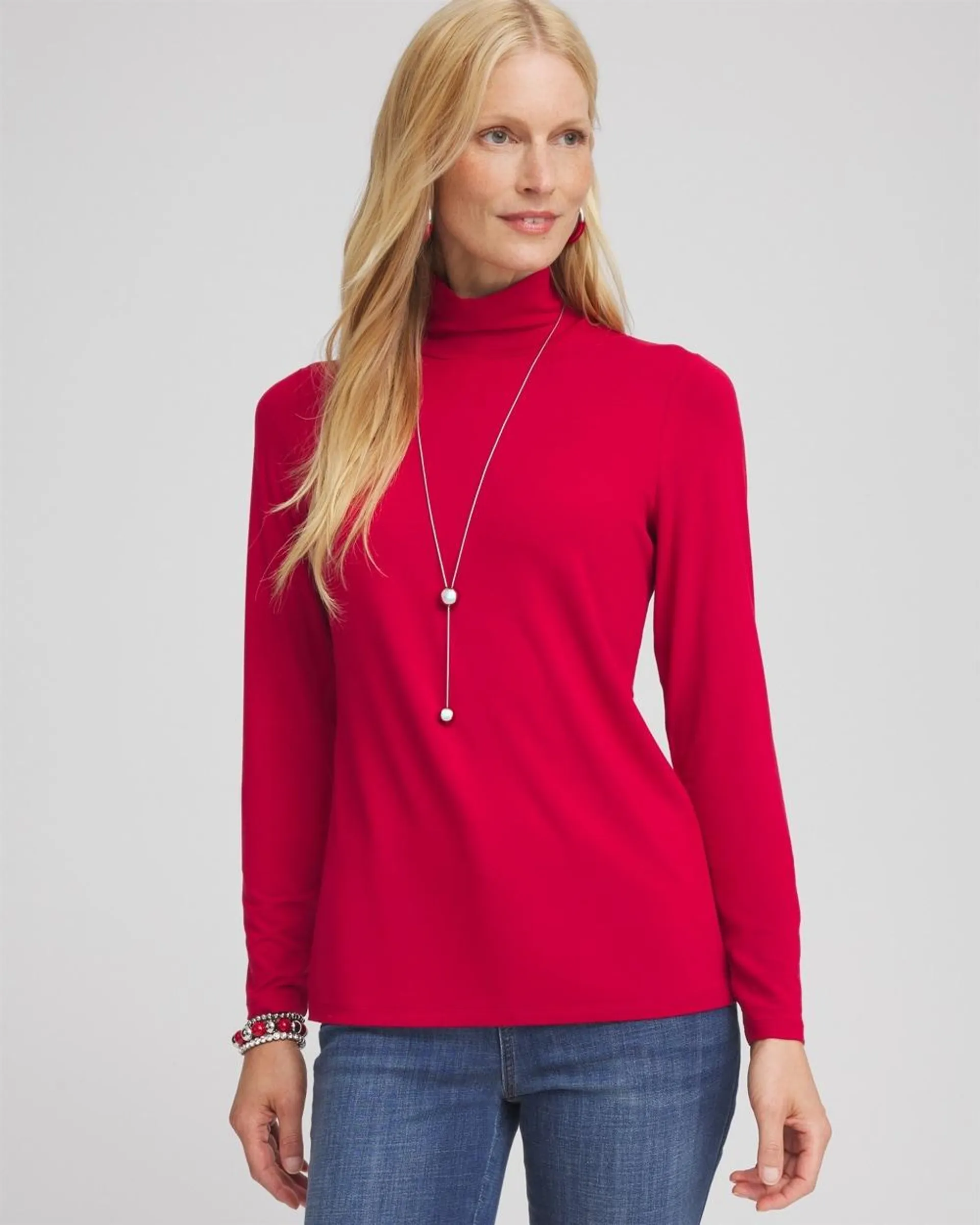 Touch of Cool\u2122 Mock Neck Layering Tee