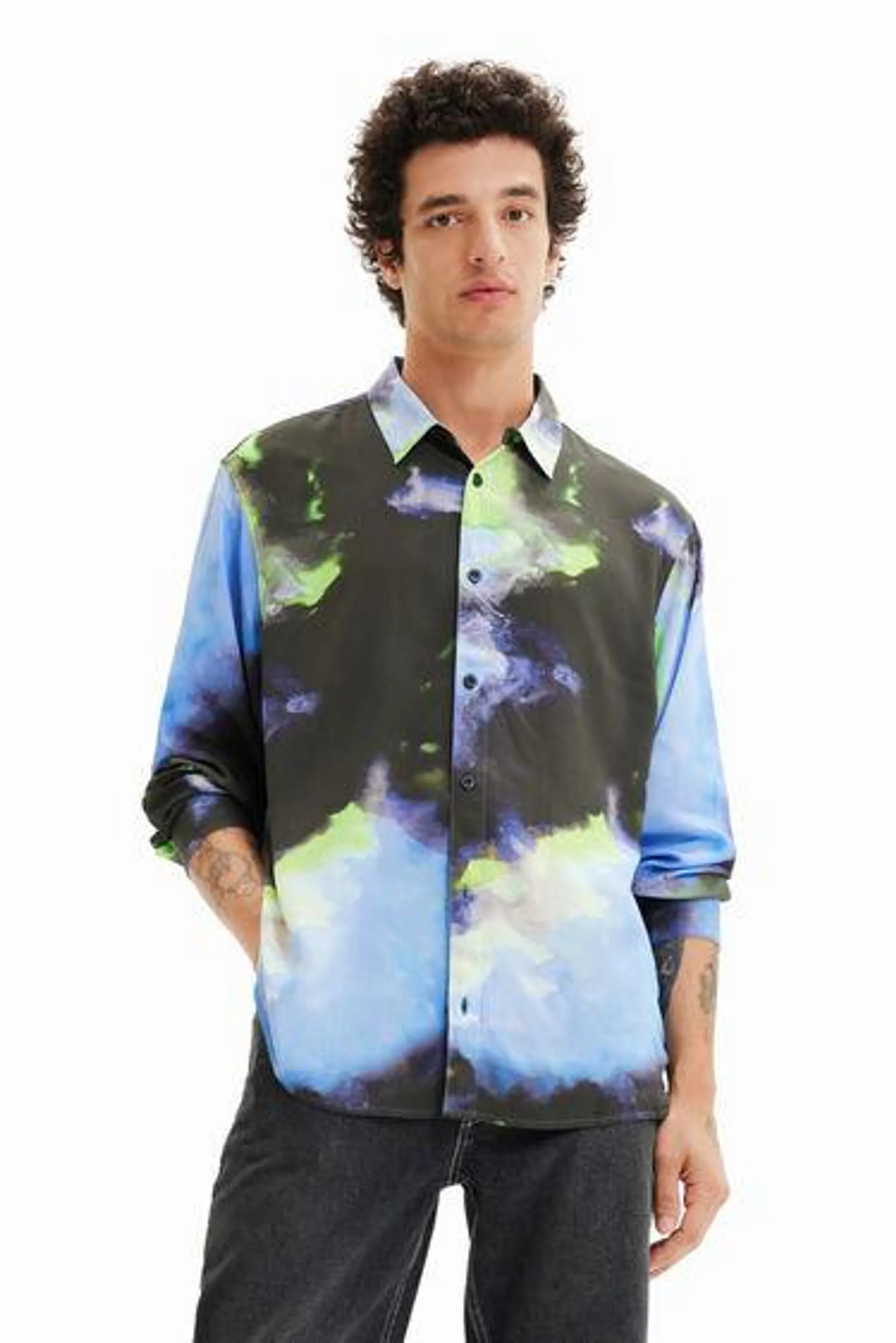 Camisa fluida manga larga