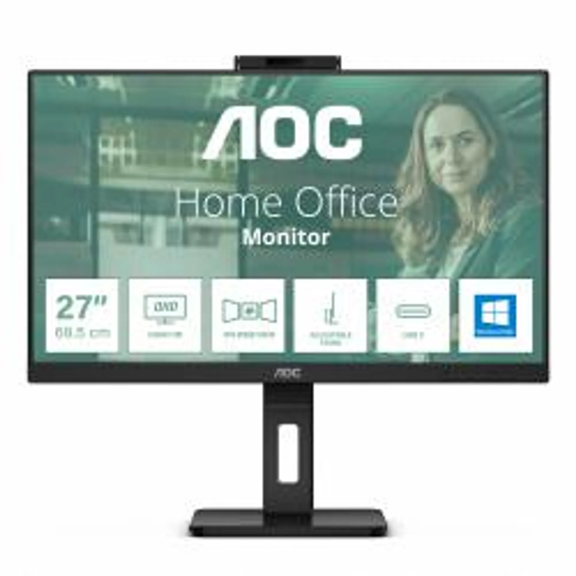 Monitor AOC Q27P3CW LED 27", QHD, 75Hz, HDMI, Negro