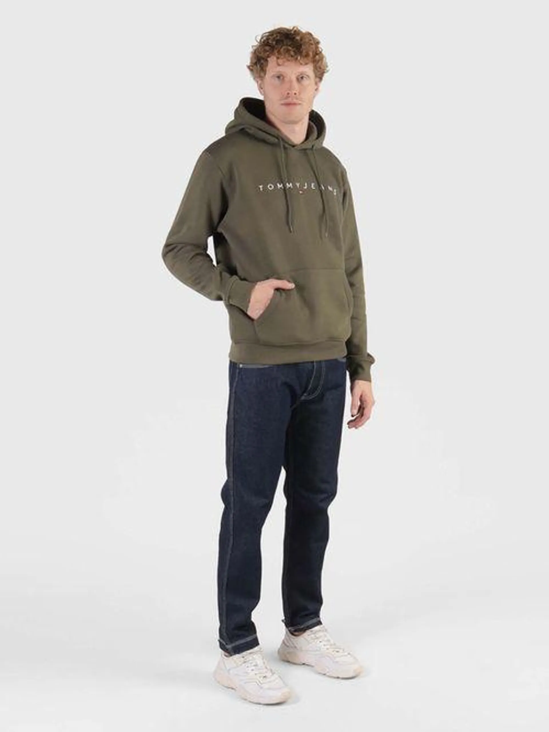 Sudadera con capucha y logo bordado de hombre Tommy Jeans