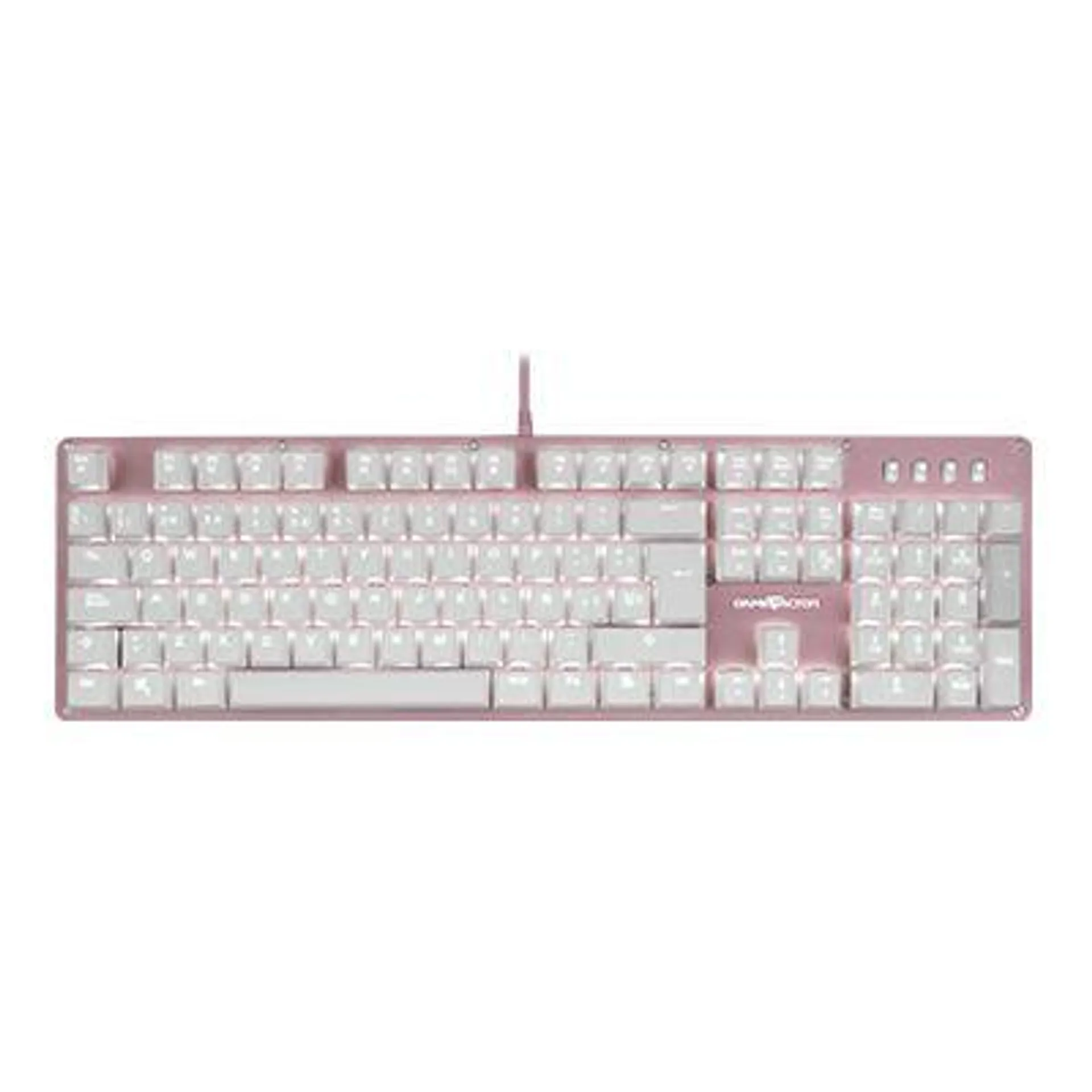 Teclado Gamer Game Factor Kbg400 Mecanico Switch Blue Rosa