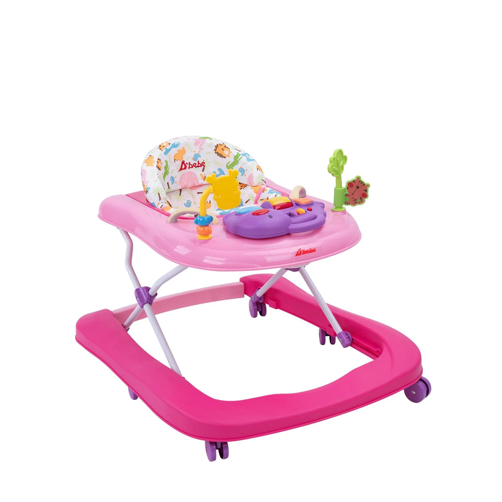 Andadera Caminadora D´bebé Jungle 2 en 1 Rosa