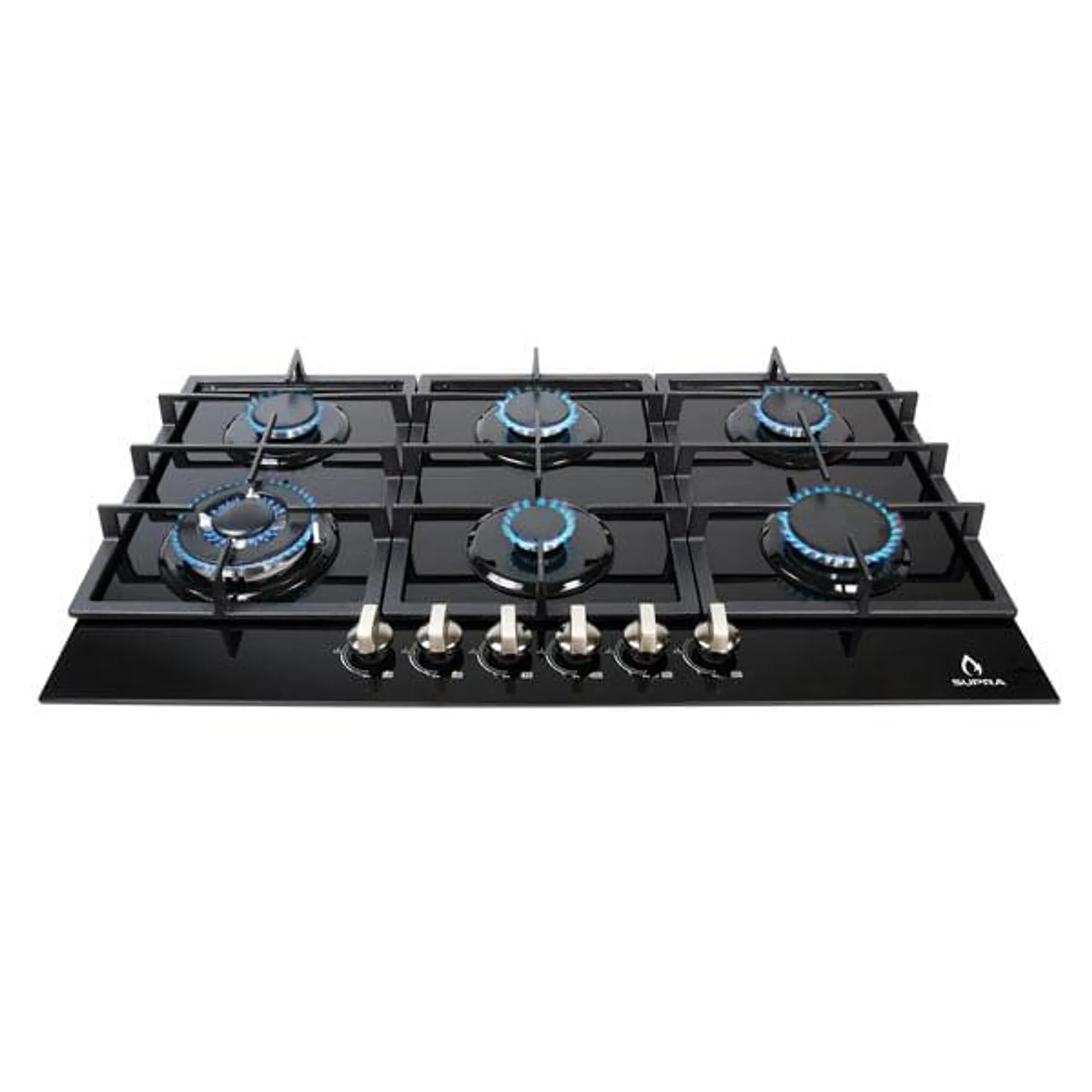 Parrilla Supra Diamond Glass Empotrable de 6 Quemadores