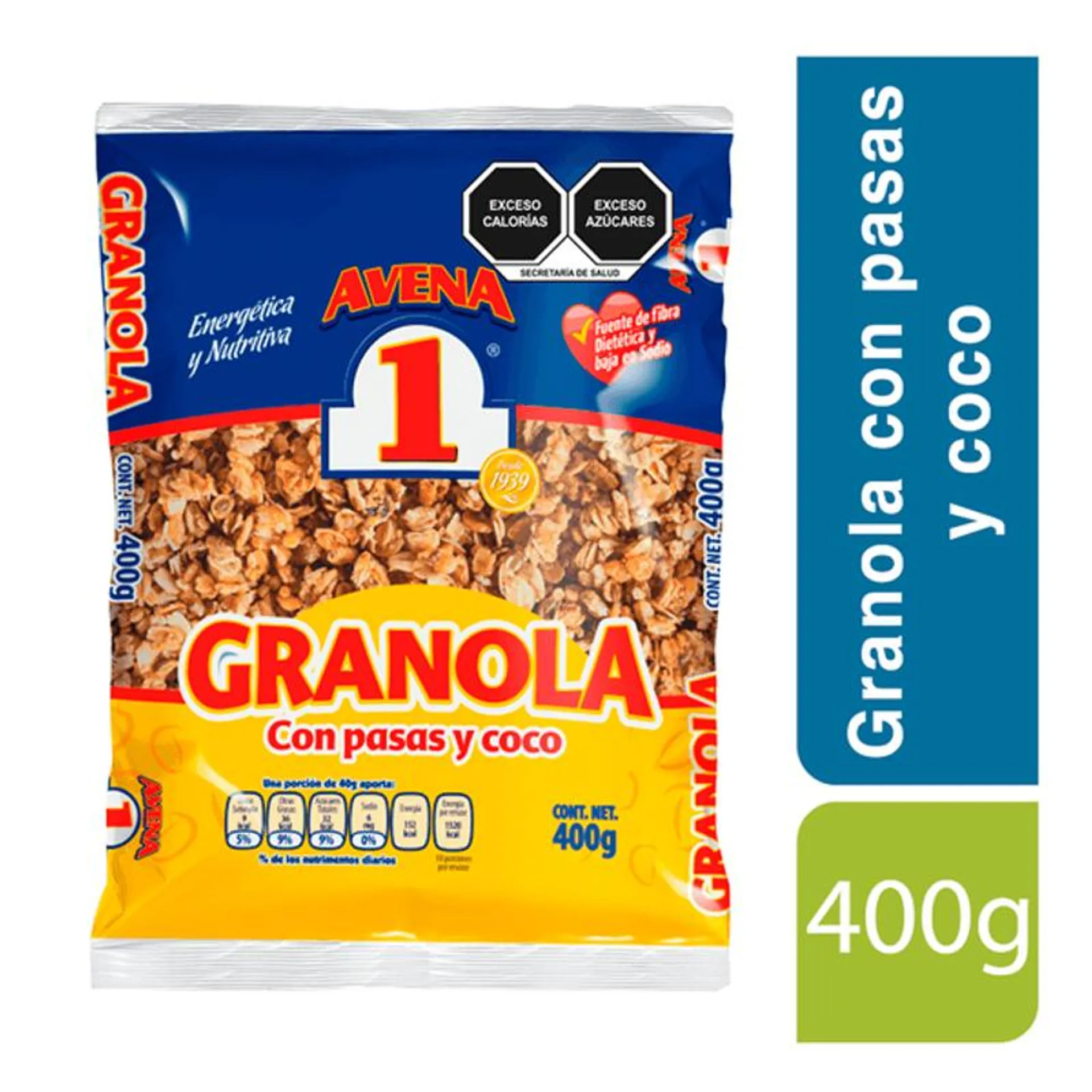 Granvita Granola Granola con Pasas 400 g