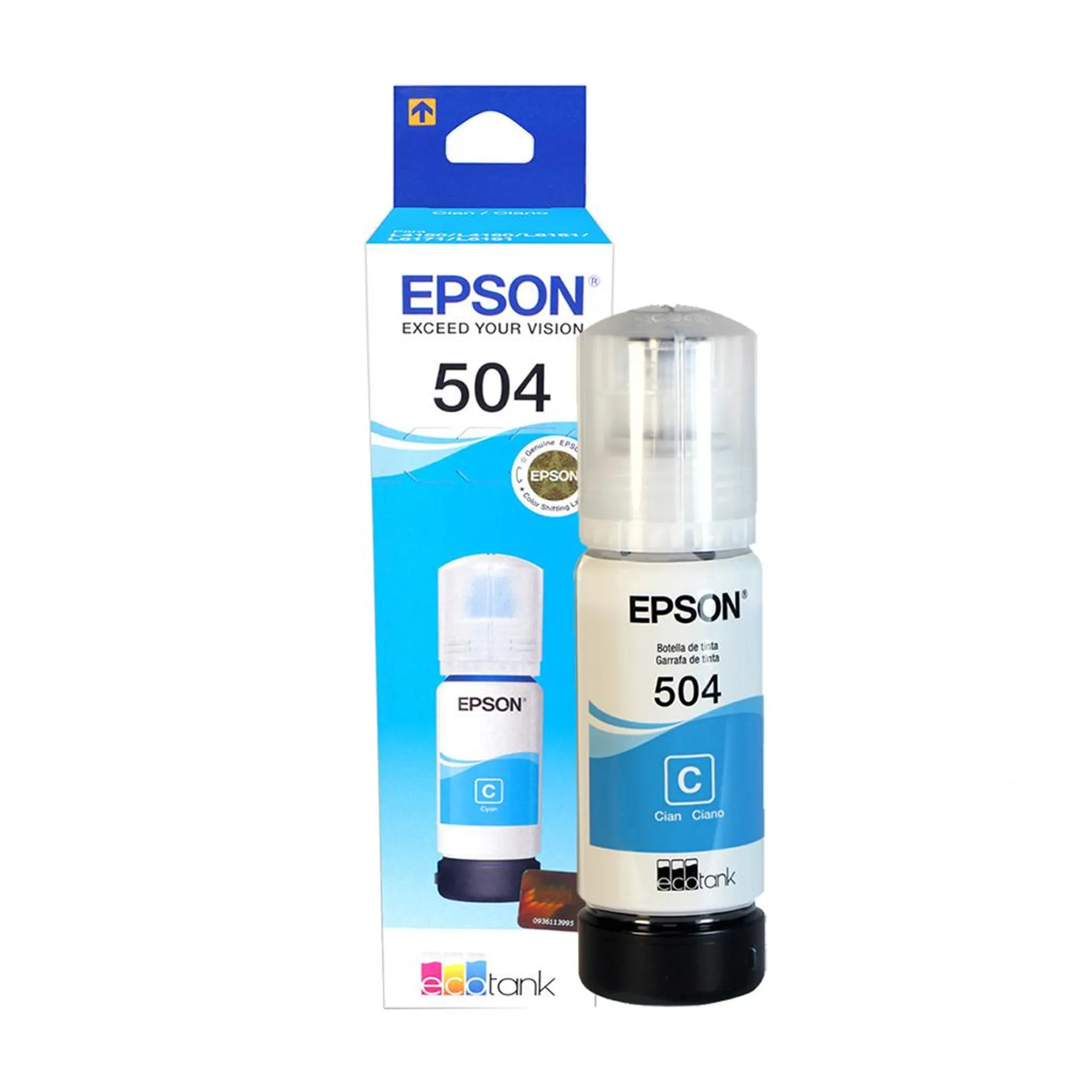 Botella Tinta Epson T504220 P/L4150/L4160 Cyan