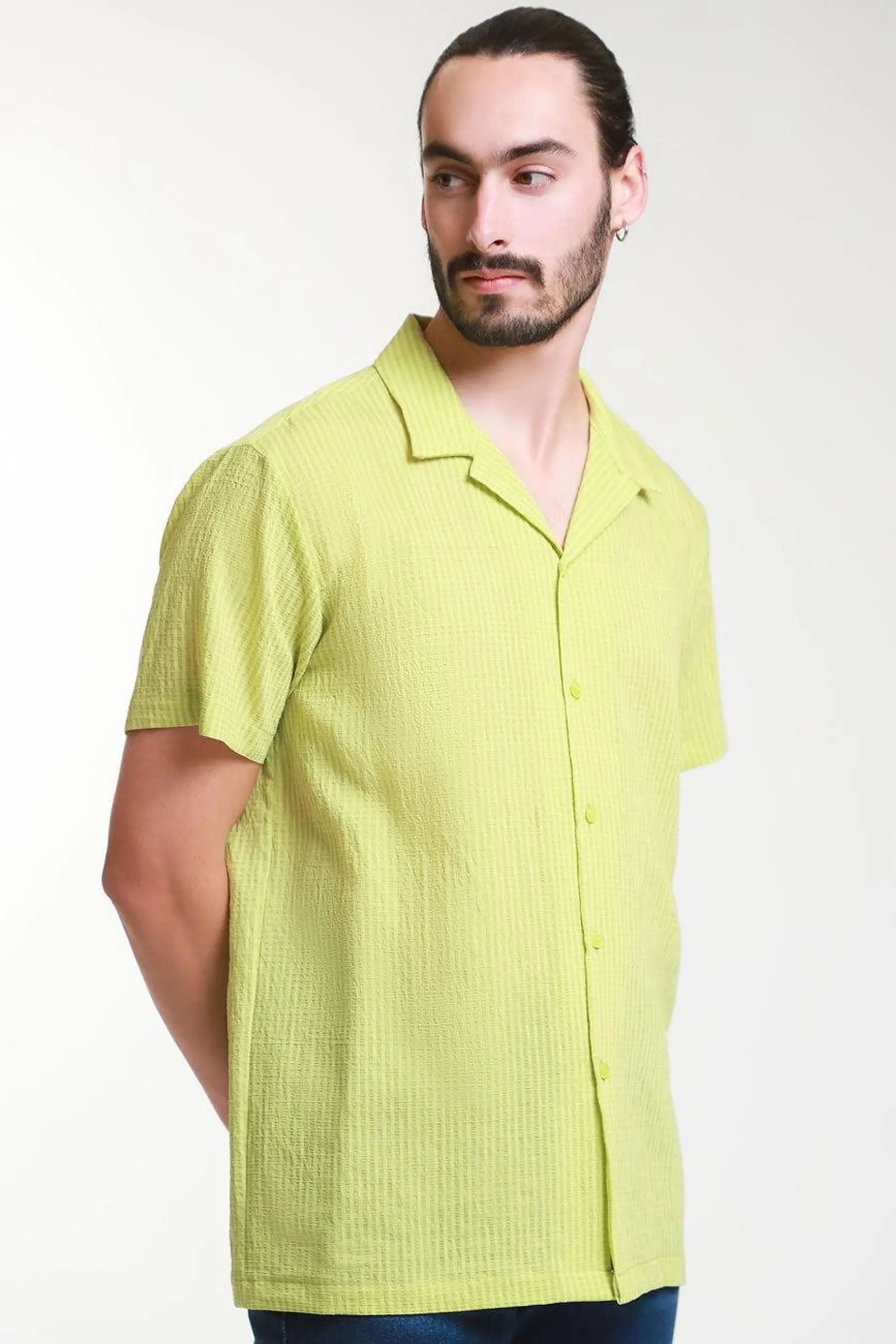 Camisa Relieve Rayas Fit Boxy