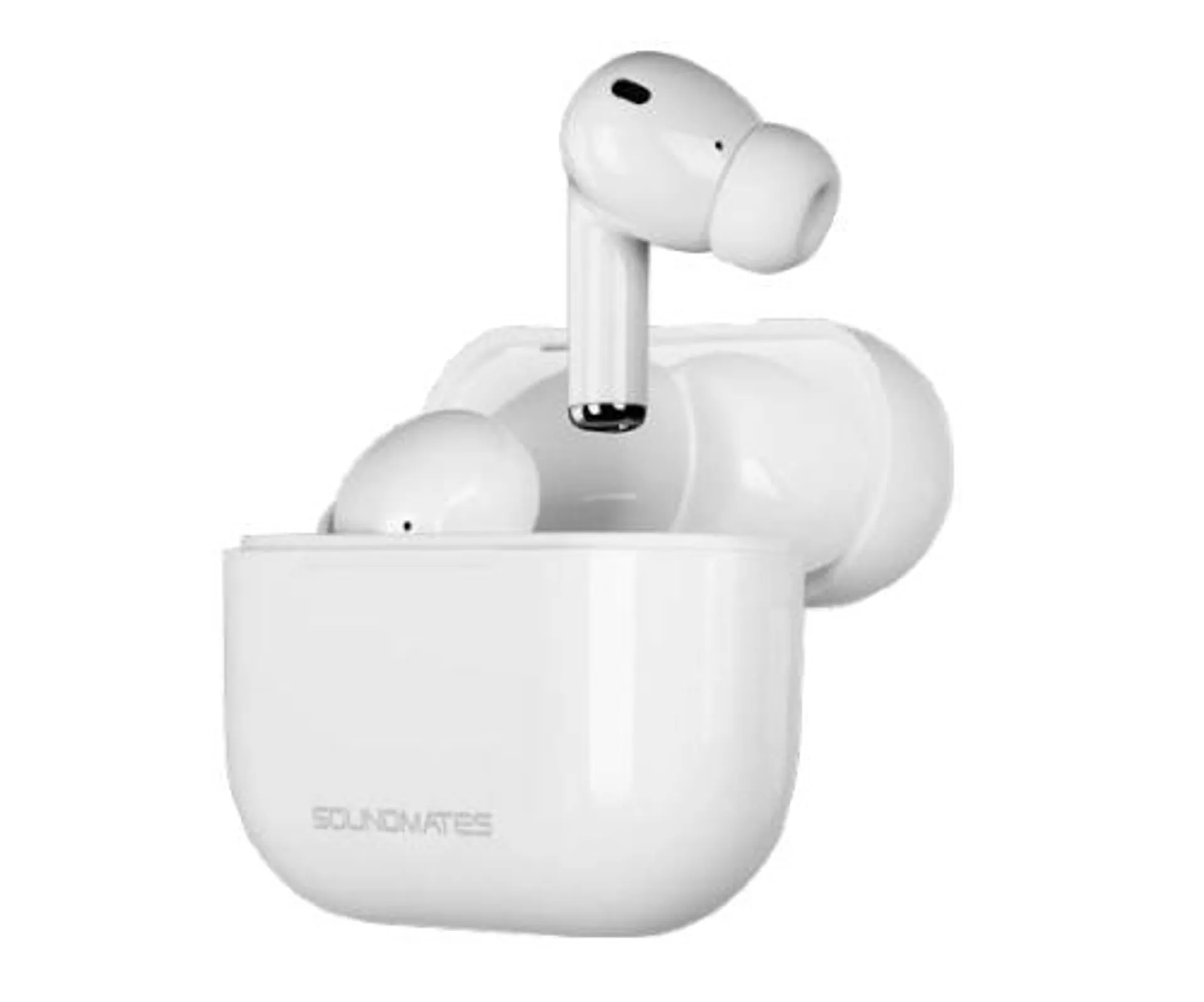 Audífonos Bluetooth Techzone Tws Soundmates V2 Bt 5.0. Blanco/Verde Smv204