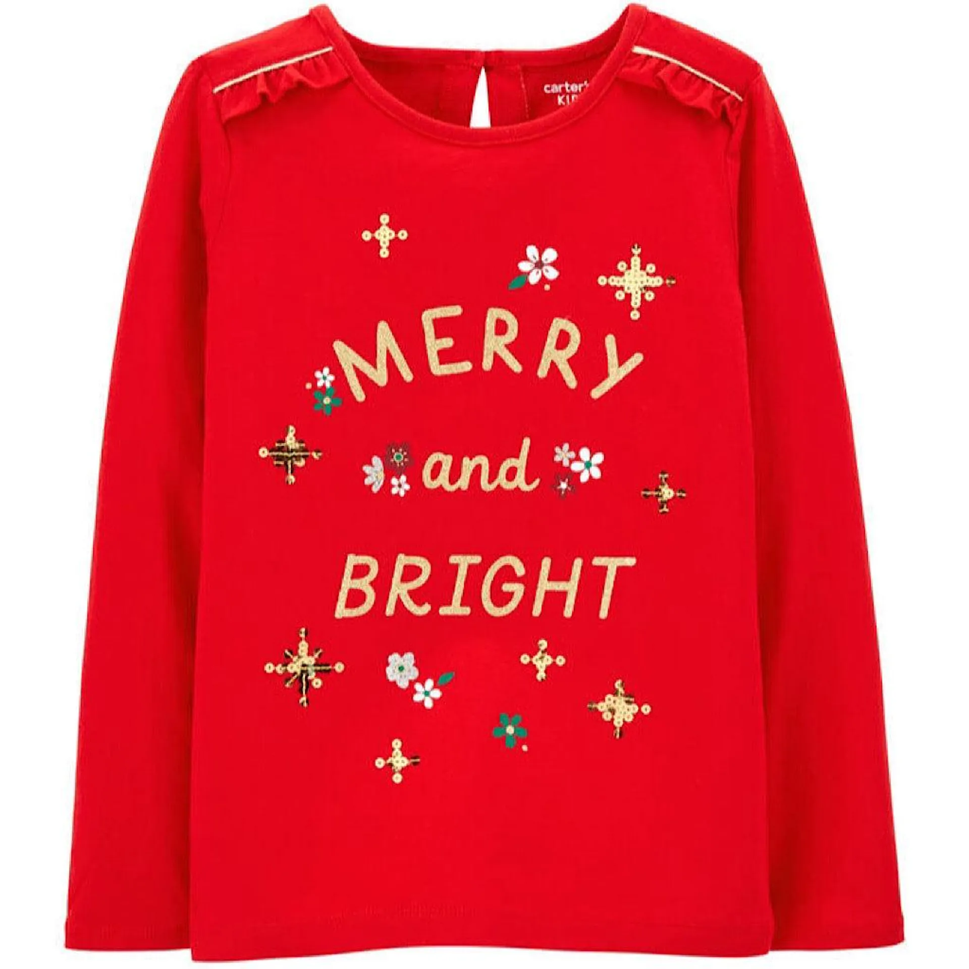 Blusa Carter’s estampado merry and bright niña preescolar