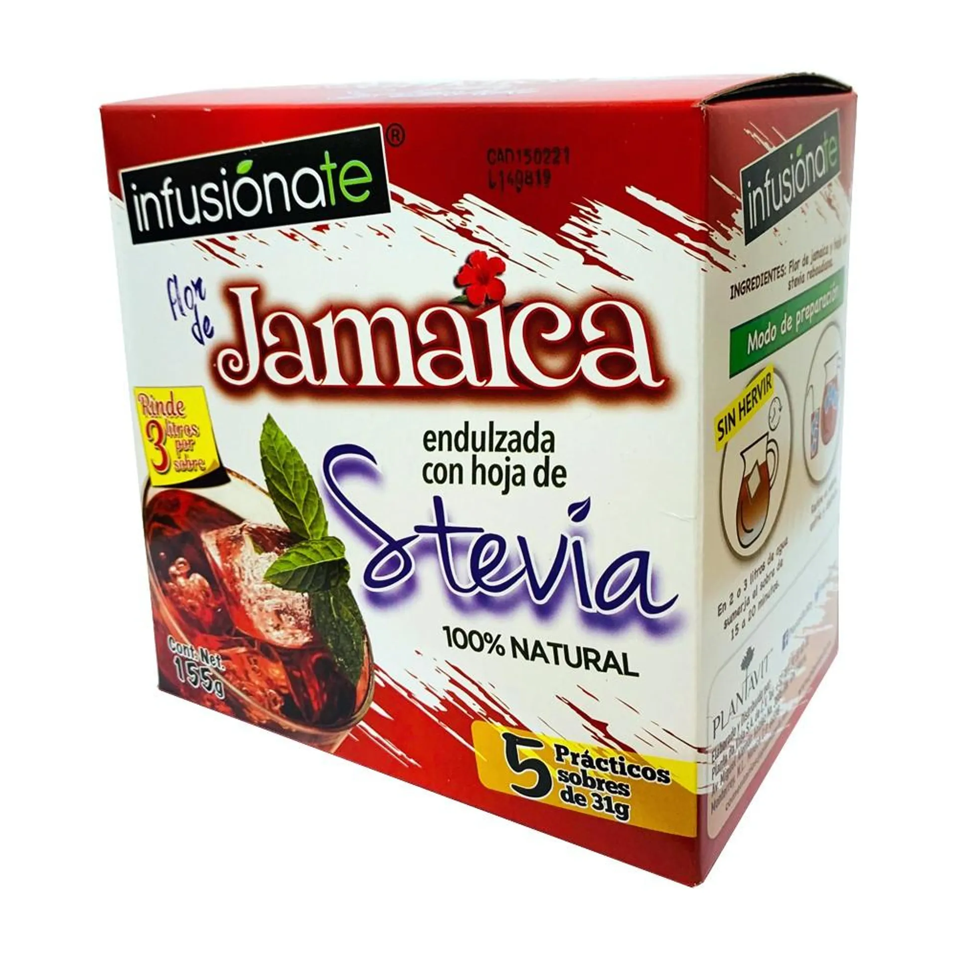 JAMAICA CON STEVIA PZ 155 g