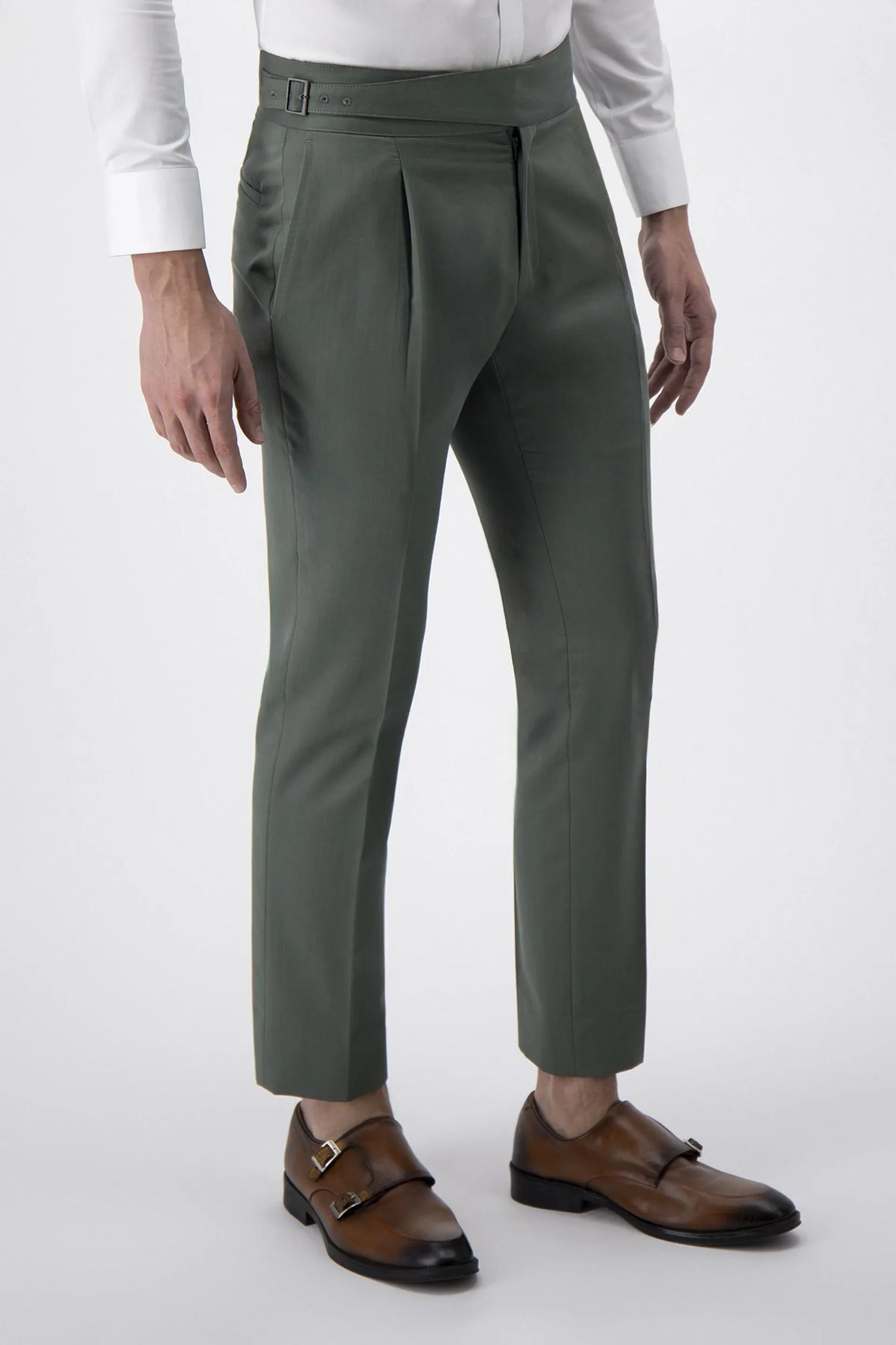 Pantalón Formal Calderoni Verde Slim Fit