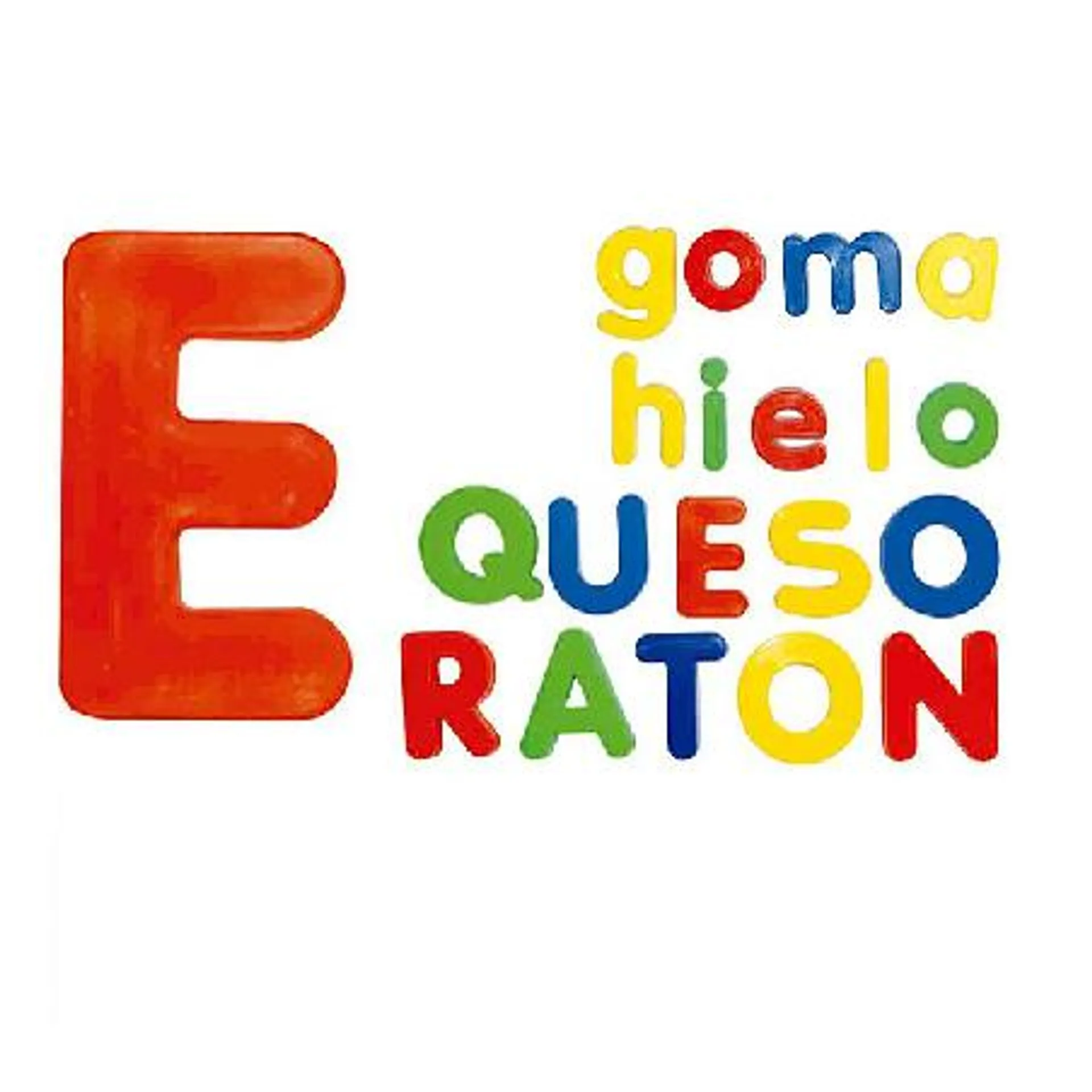 Letras vocales minúsculas con 100 piezas