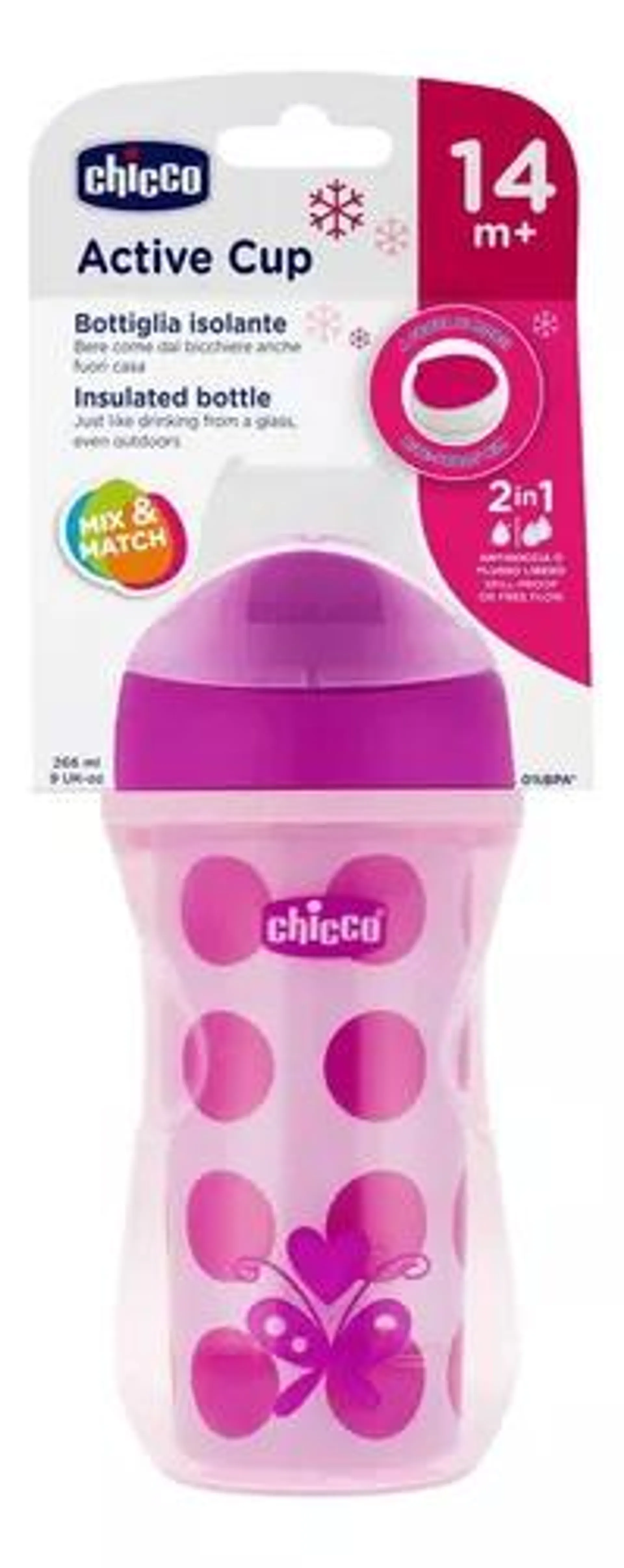 Chicco Active Cup Rosa/morado 14m+ 266 Ml 1 Pieza Aleaorio Color Morado Cups