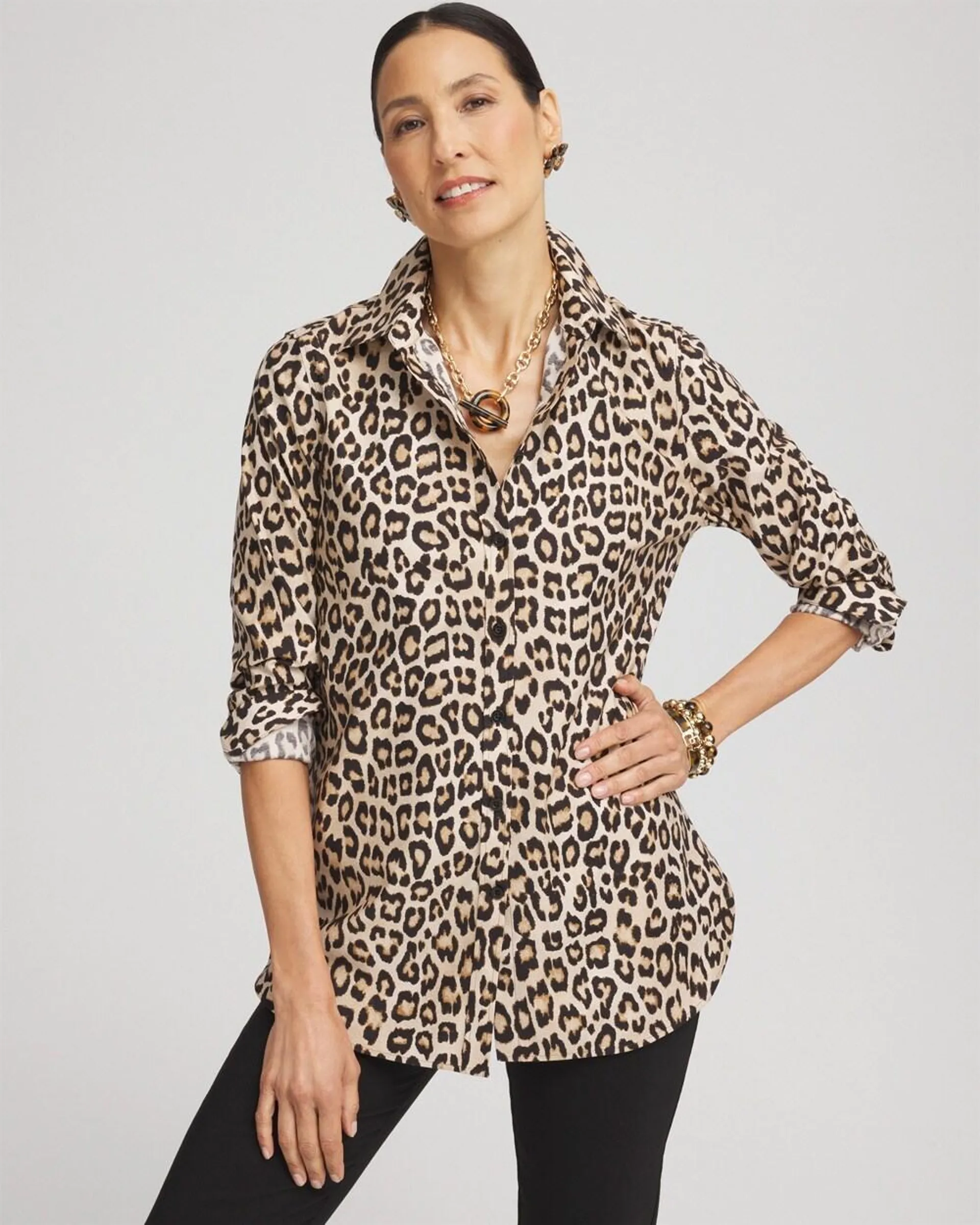 No Iron\u2122 Leopard Print Shirt