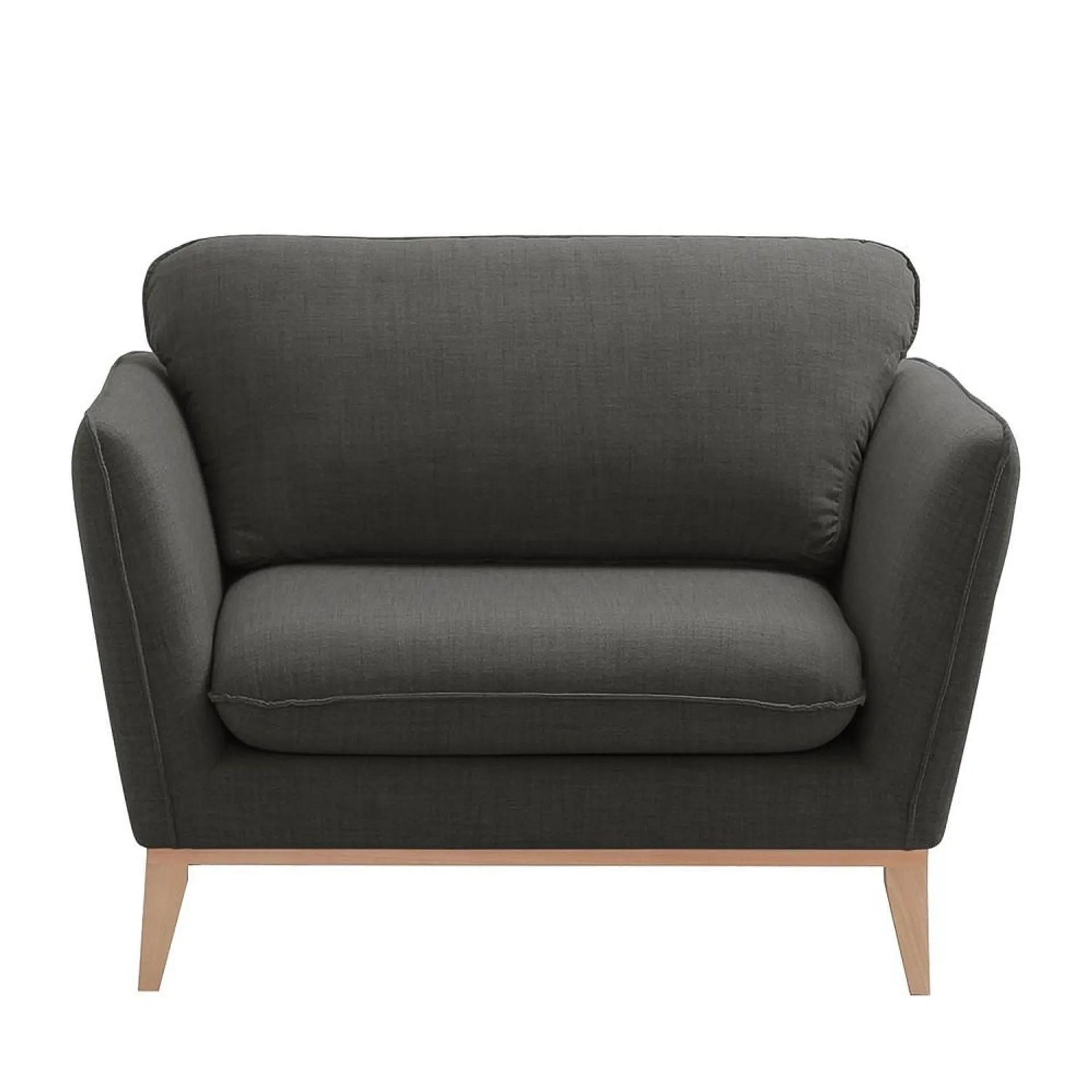 Lagun - Sillón estilo minimalista tela color gris oscuro