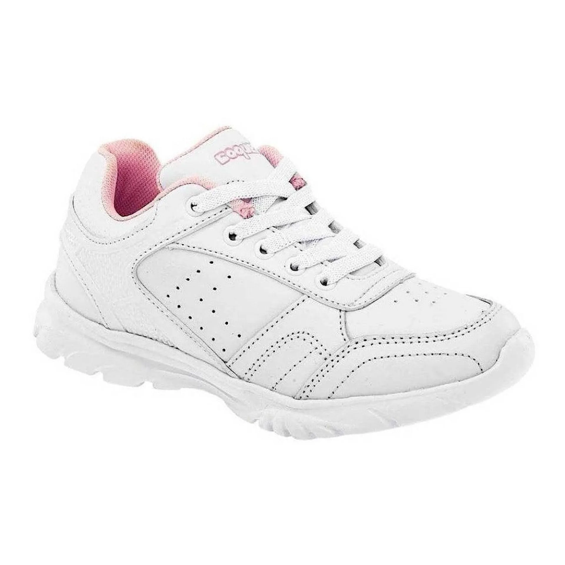 Tenis blancos con agujetas para niña Coqueta